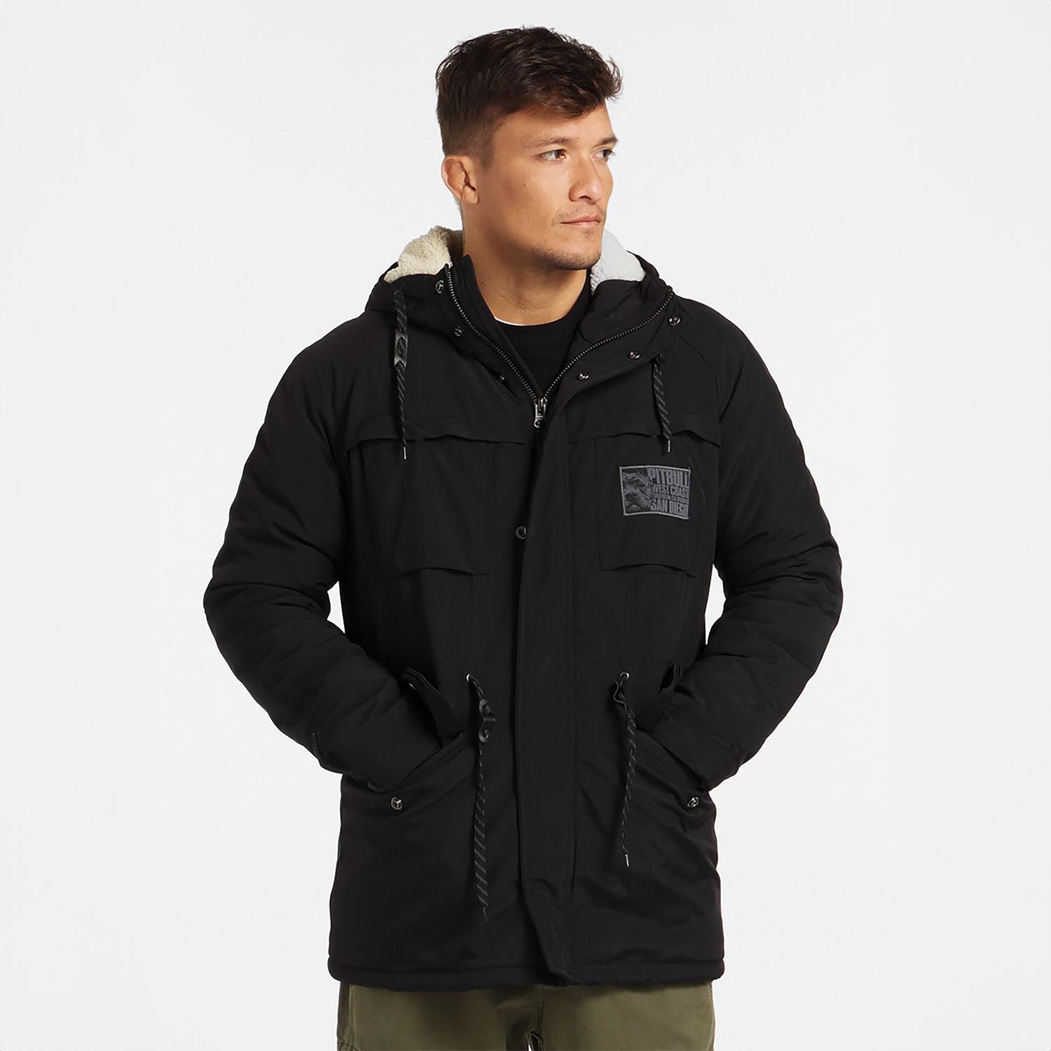 Pit Bull West Coast Parka Jacke, Gunner, schwarz, S