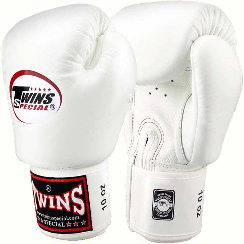 TWINS Special Boxing Gloves, Leather, BGVL-3, white, 14 Oz