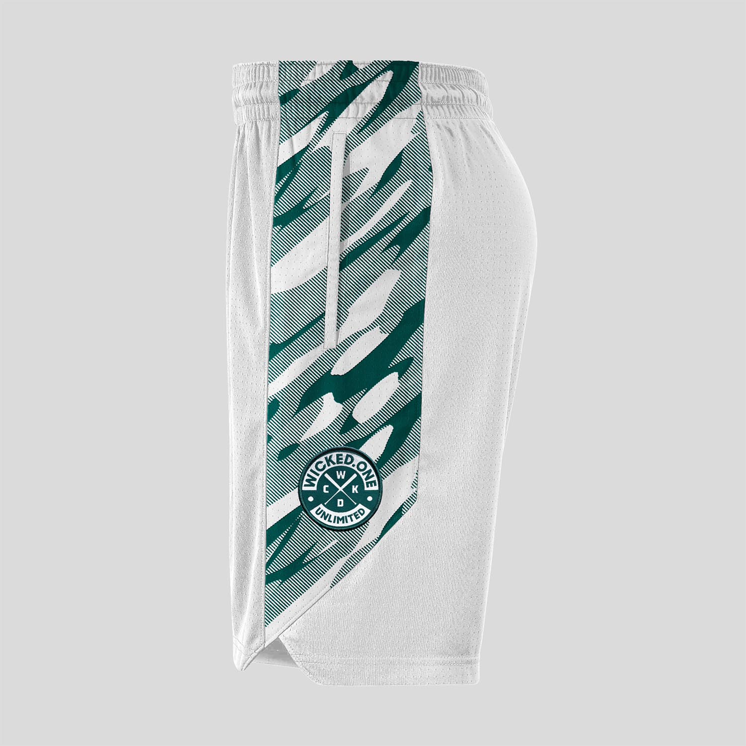 Wicked One Shorts, Hussle, white-green, XXL