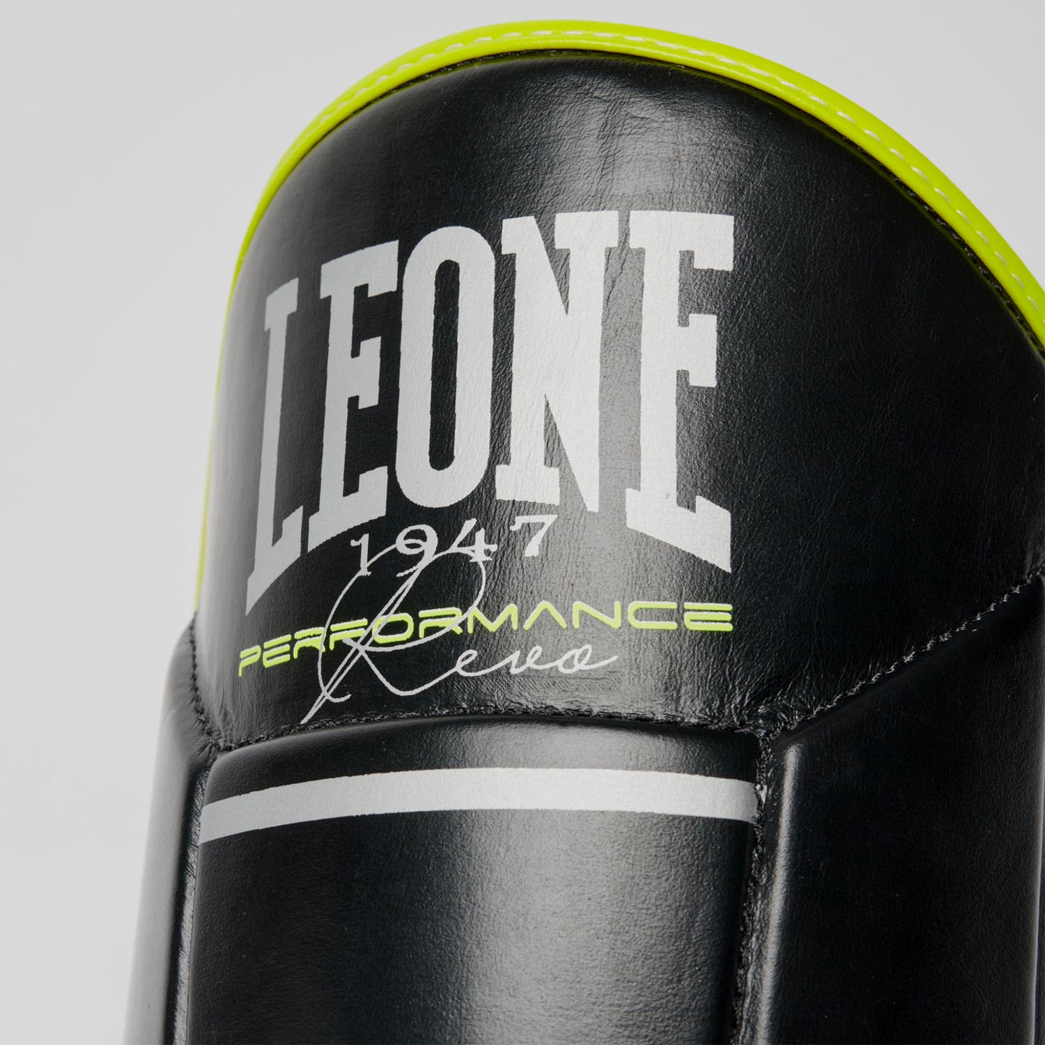 LEONE Shin Guards, Revo Fluo, black-neon yellow, S/M