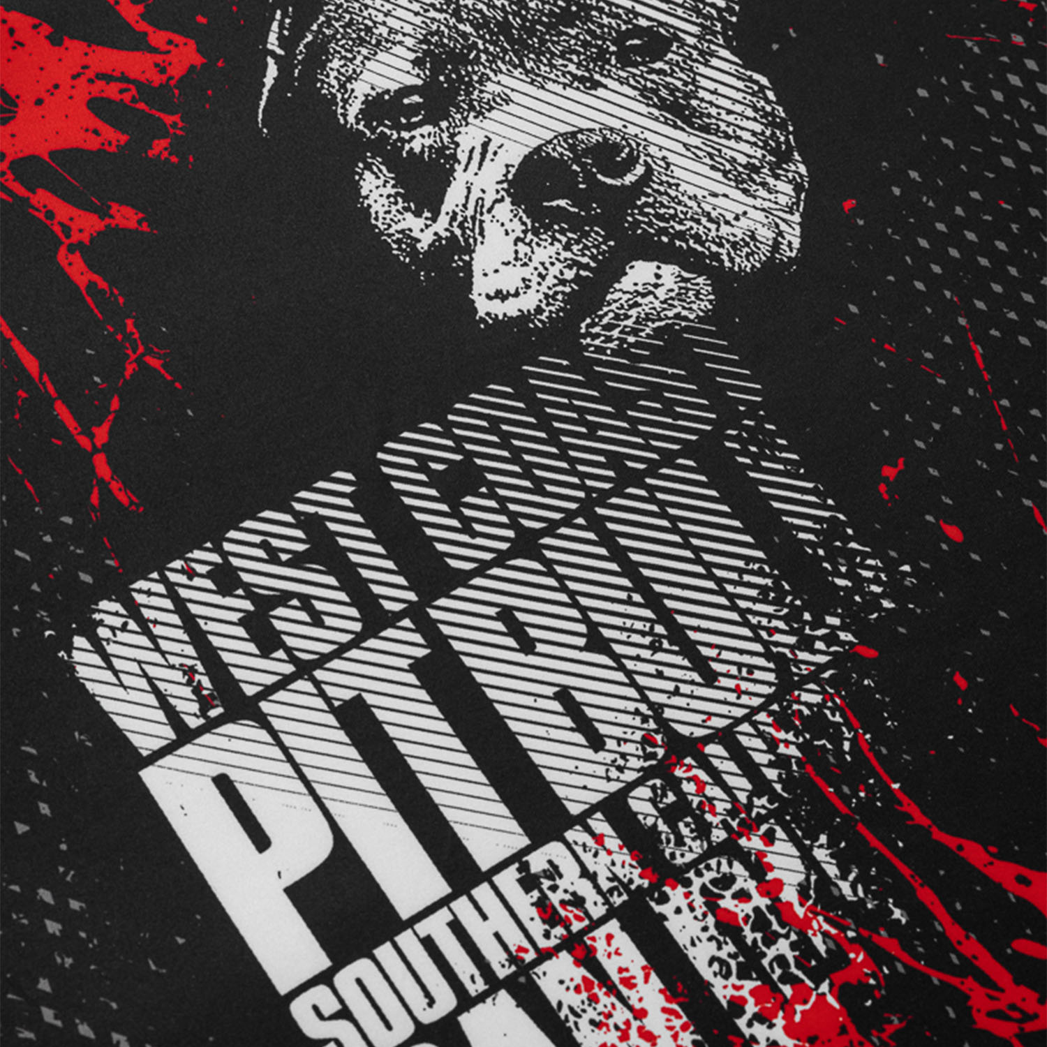 Pit Bull West Coast Rashguard, L/S, Mesh Blood Dog 2, black, S