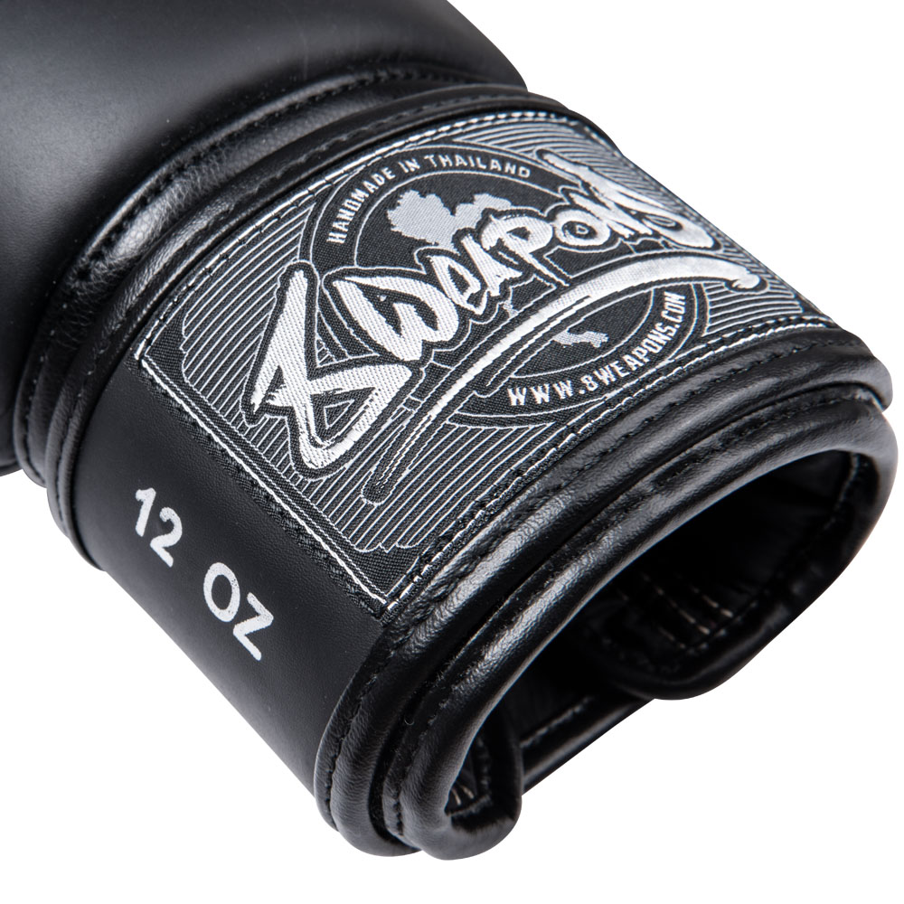 8 WEAPONS Boxhandschuhe, BIG 8 Premium, schwarz-matt, 12 Oz