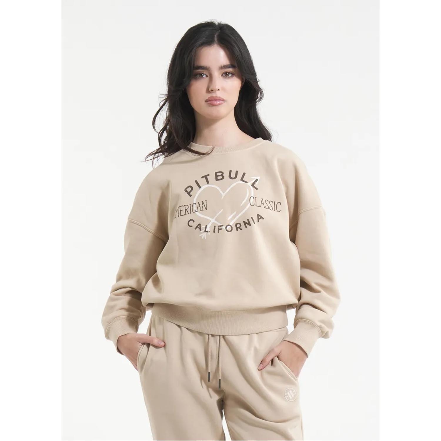 Pit Bull West Coast Pullover, Women, Manzanita Heart, sand, M/L
