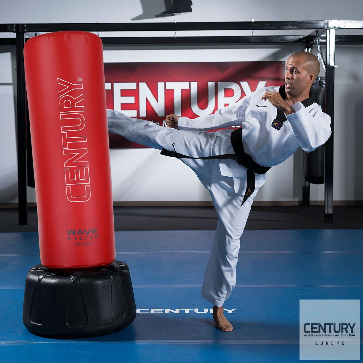 Century Standing Punching Bag, Wavemaster 2XL, Pro, red-black