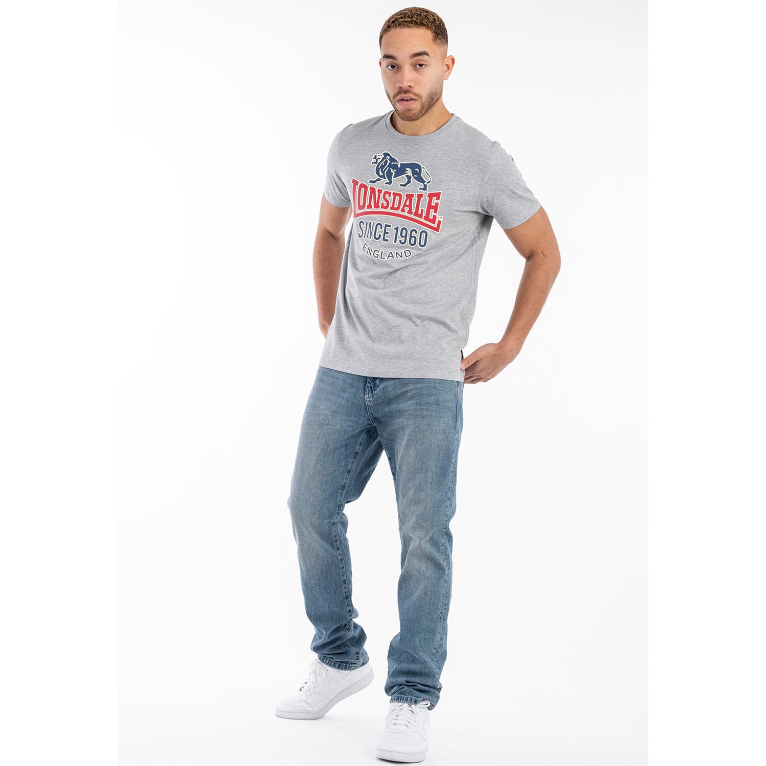 Lonsdale T-Shirt, Gonfirth, grey, S