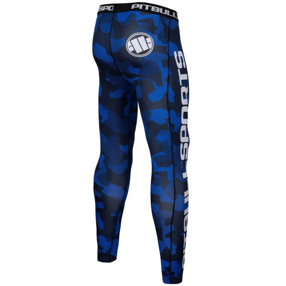 Pit Bull West Coast Compression Pants, Dillard, blau-camo, XXXL
