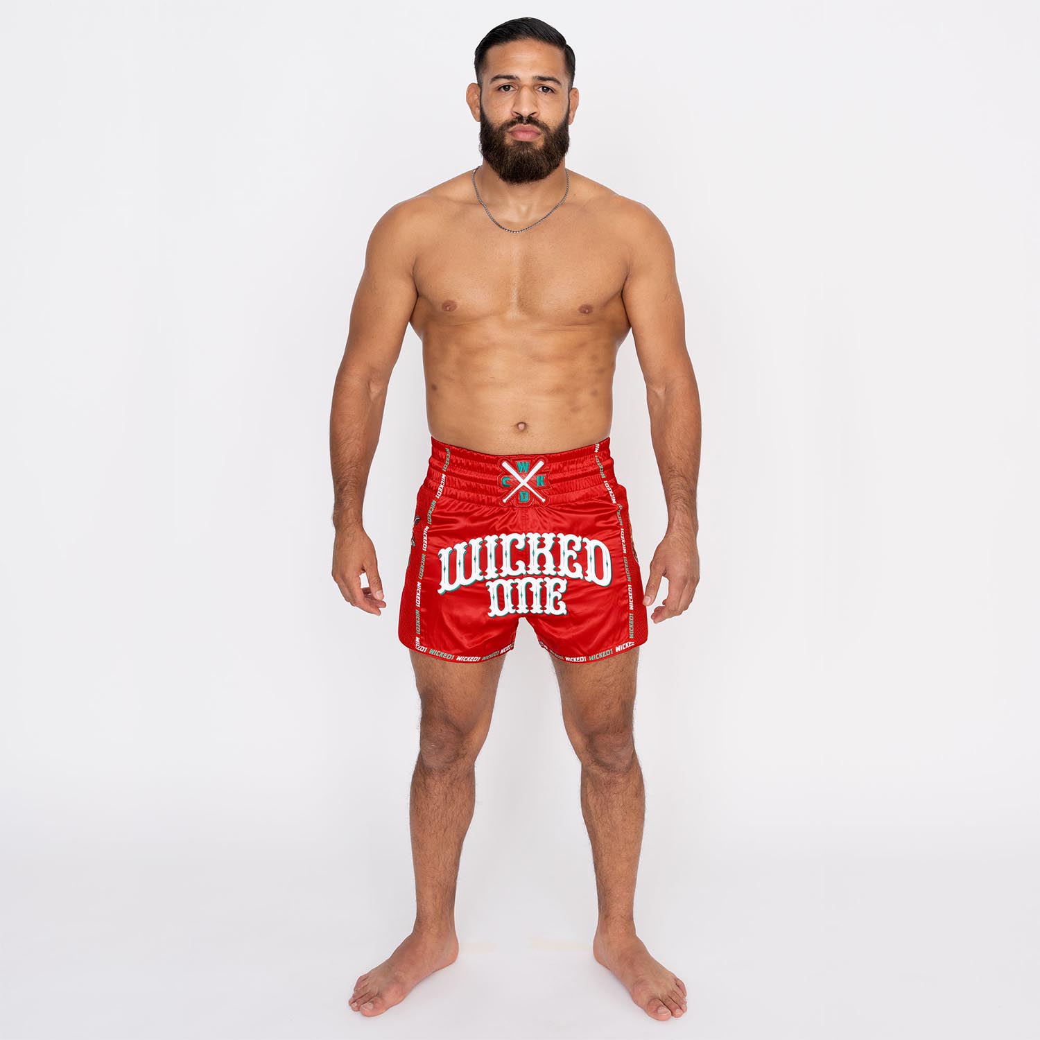 Wicked One Muay Thai Shorts, Bandido, rot, XS