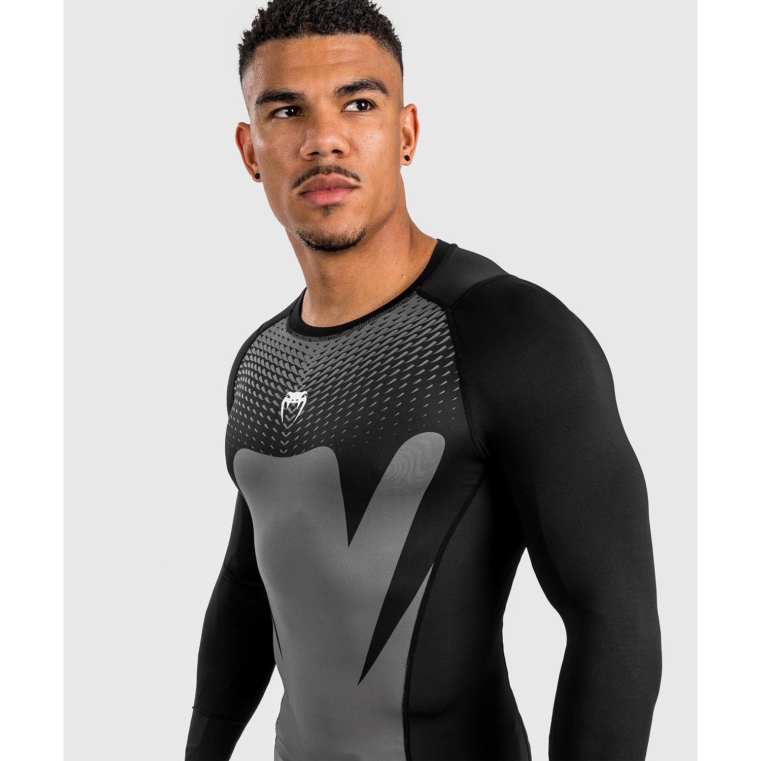 VENUM Rashguard, L/S, Attack, black-grey, S