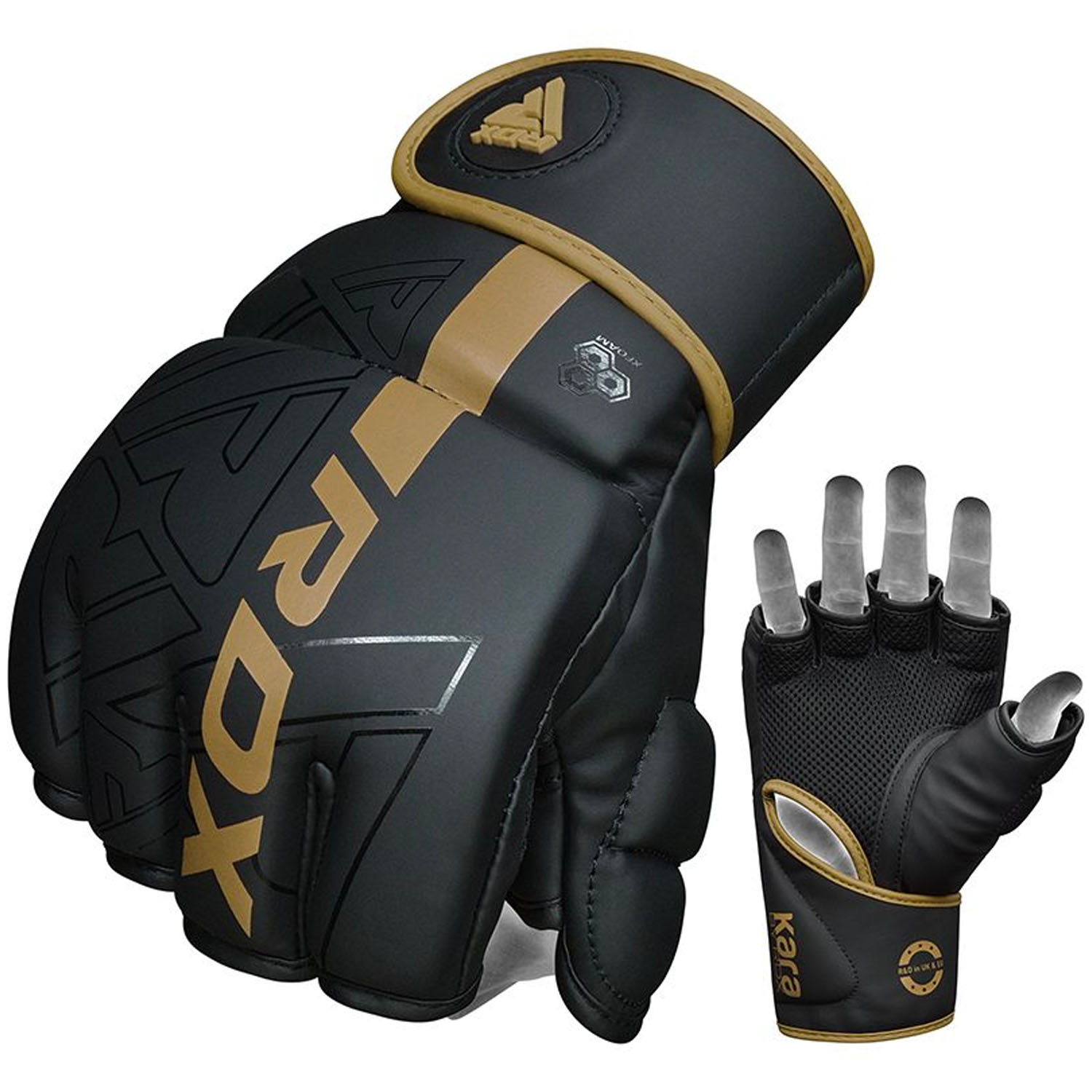 RDX MMA Handschuhe, Kara Series F6, schwarz-gold, S