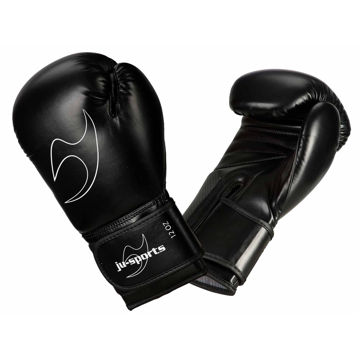 Ju-Sports Boxing Gloves, Training 2.0, black-white, 16 Oz