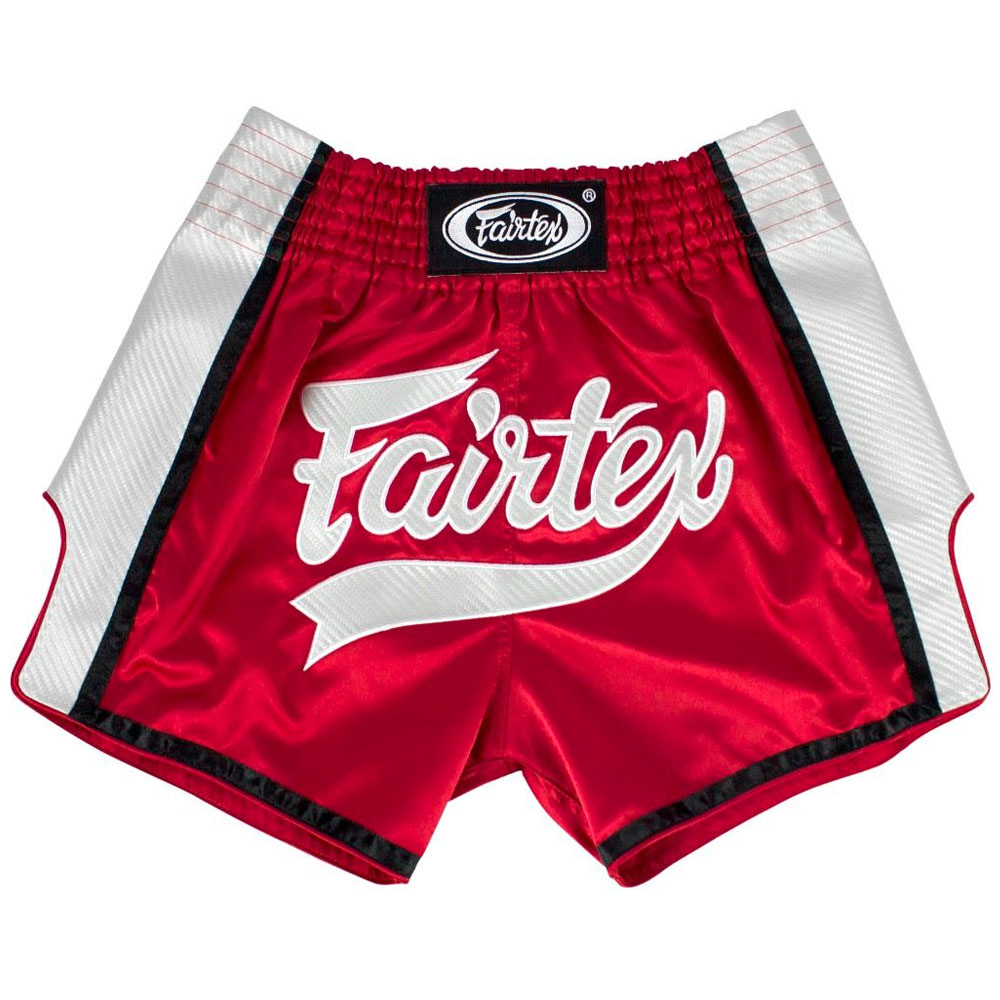 Fairtex Muay Thai Shorts, BS1704, red-white, S