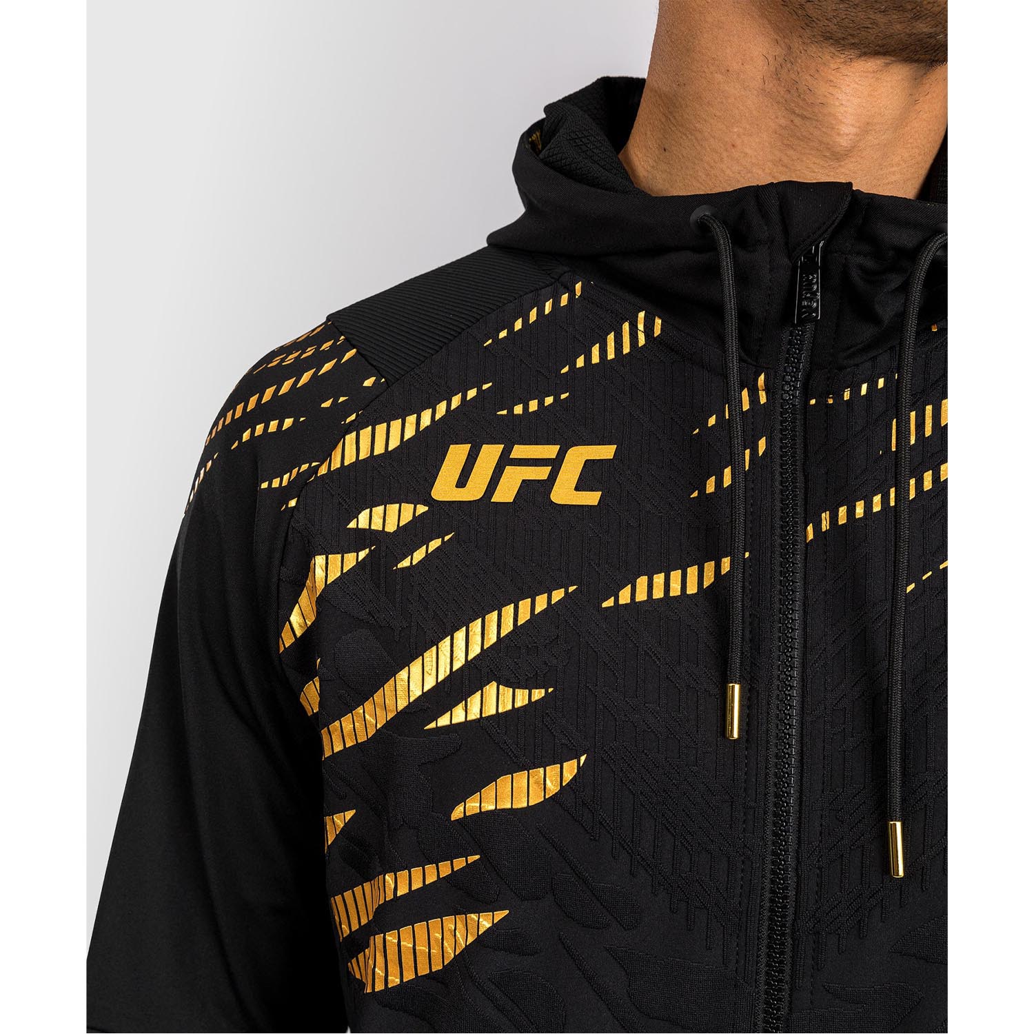 VENUM Zip Hoody, UFC Fusion Authentic Fight Night Champion, black-gold, M