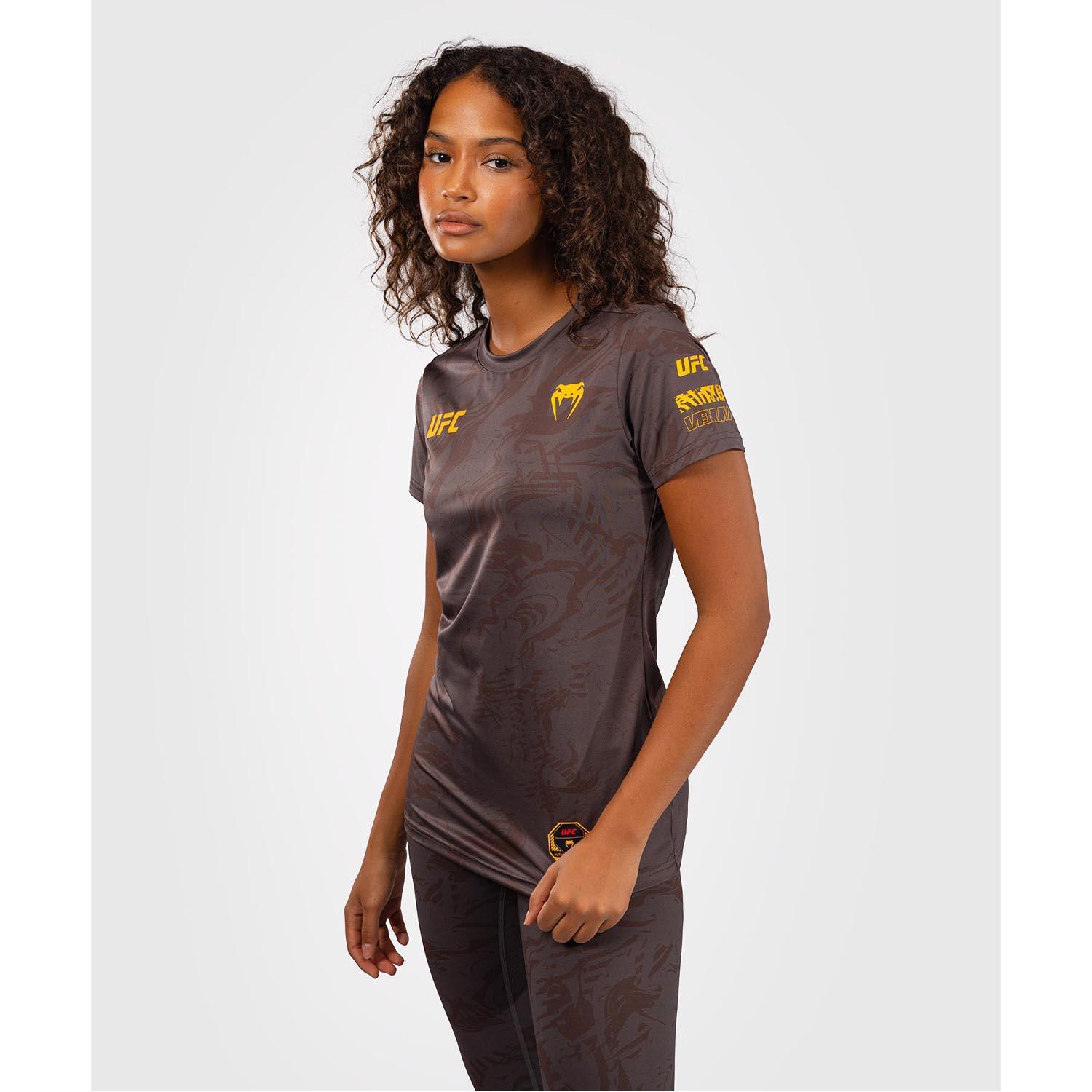 VENUM Dry Tech T-Shirt, Women, UFC Fusion Fight Week, brown, XL