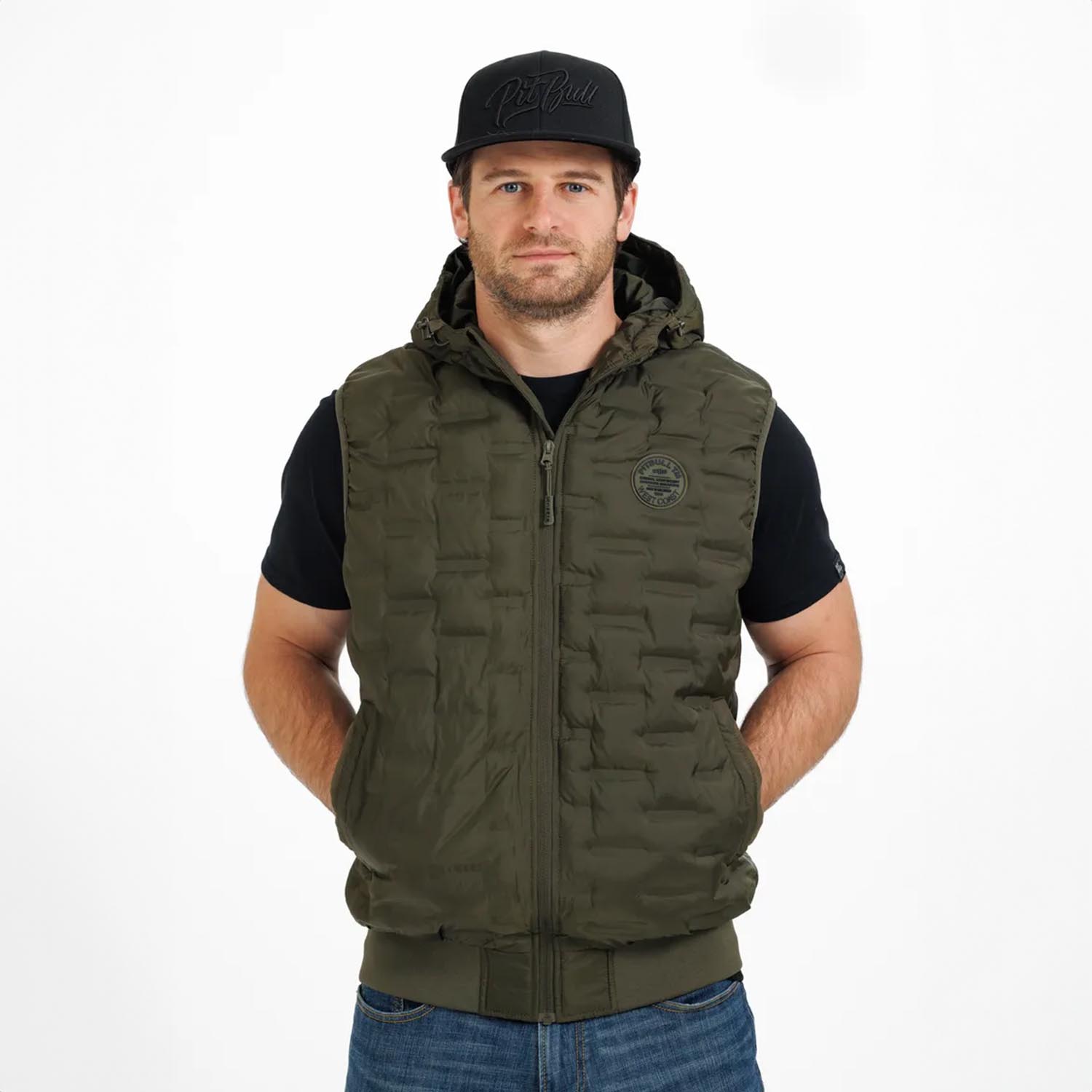 Pit Bull West Coast Vest, Carver, olive, XXL