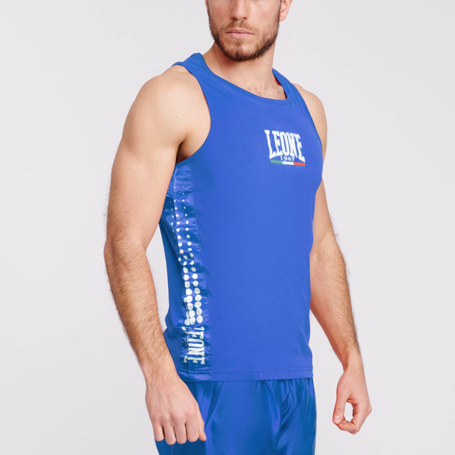 LEONE Boxing Top, Singlet, Boxing, AB726, blau, L