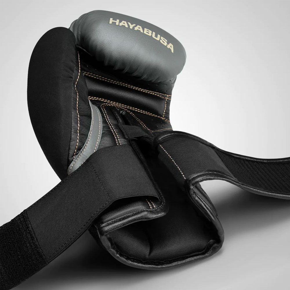 Hayabusa Boxhandschuhe, T3, dunkelgrau-schwarz, 12 Oz