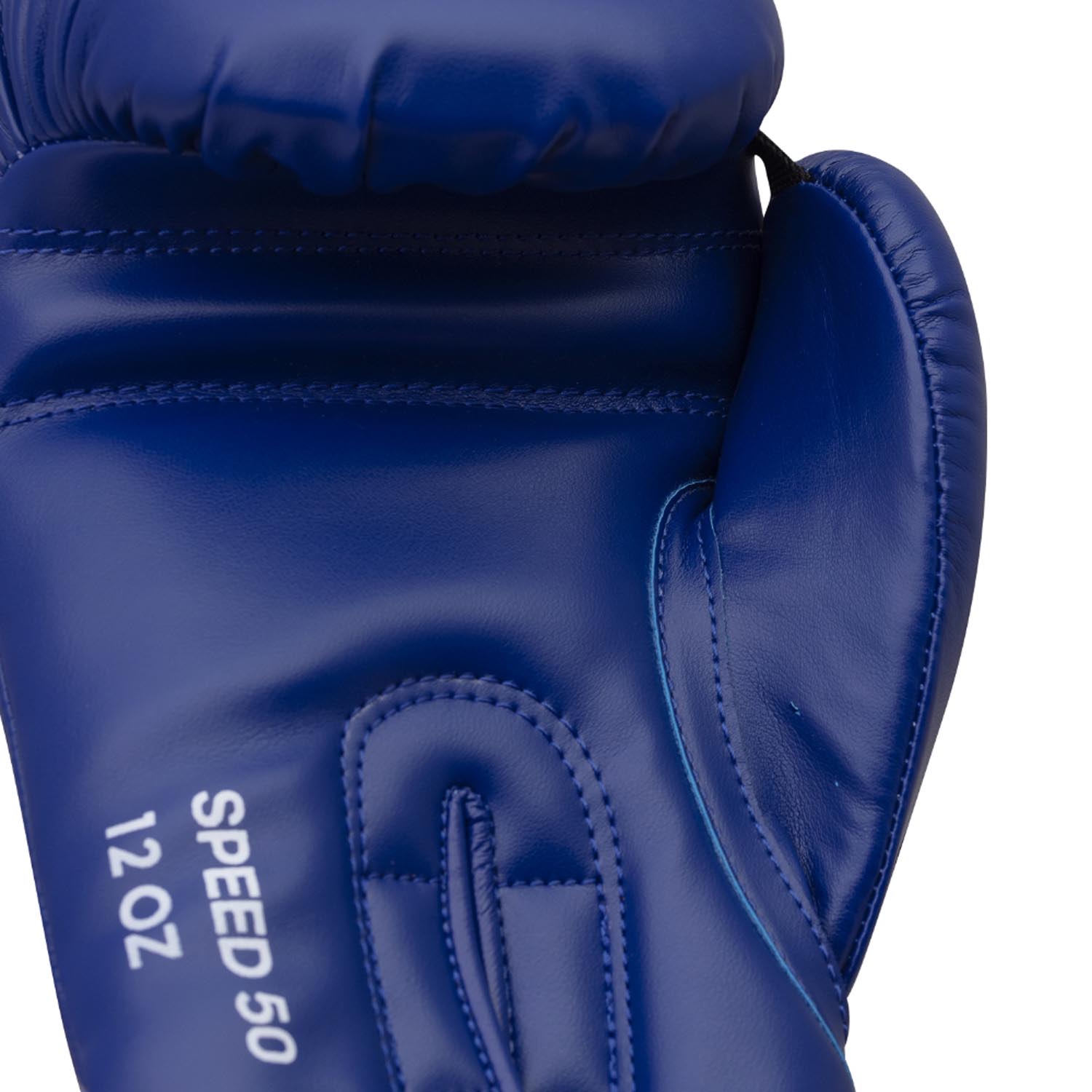 adidas Boxhandschuhe, Speed 50, blau-gold, 10 Oz