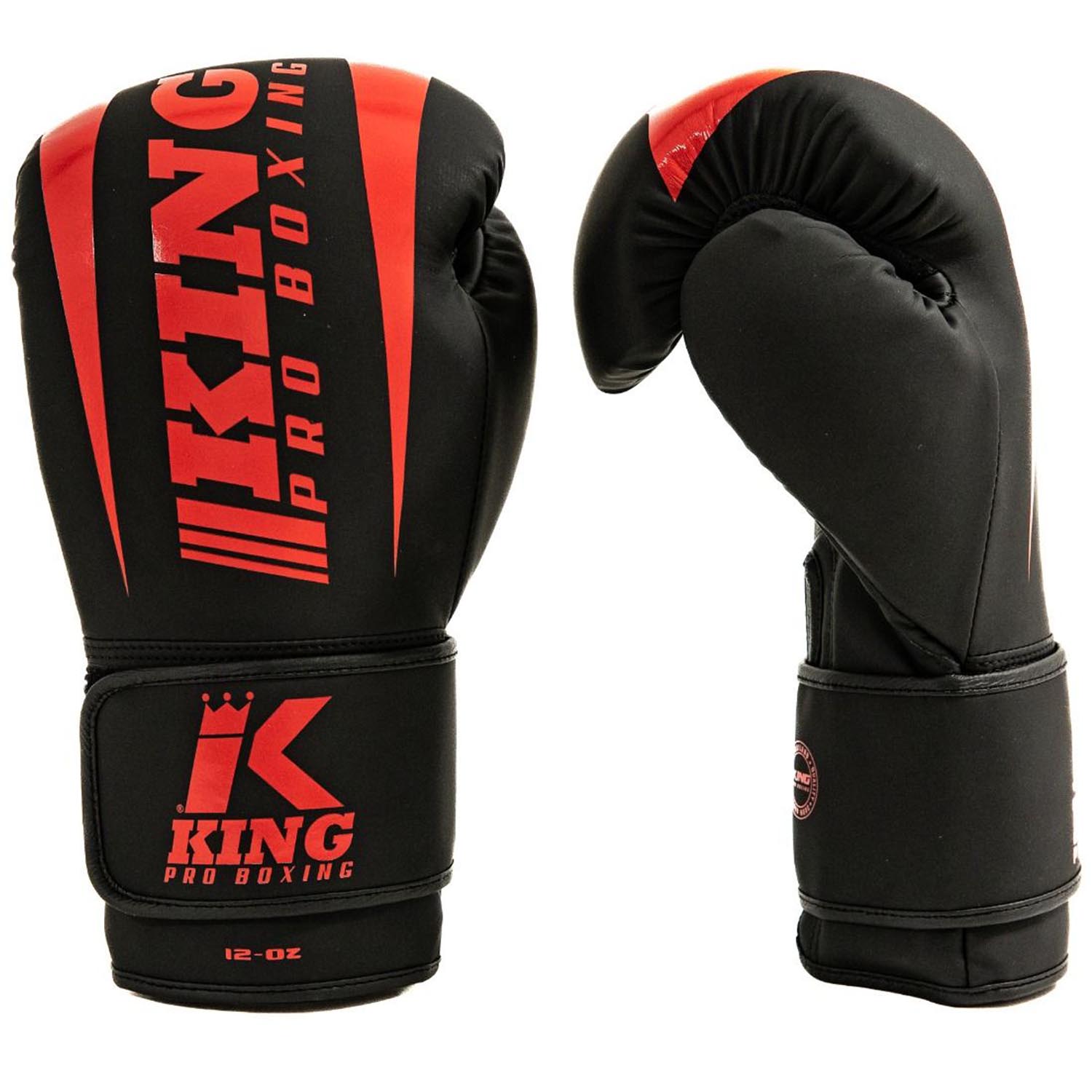 KING PRO BOXING Boxhandschuhe, Revo 8, schwarz-rot, 16 Oz