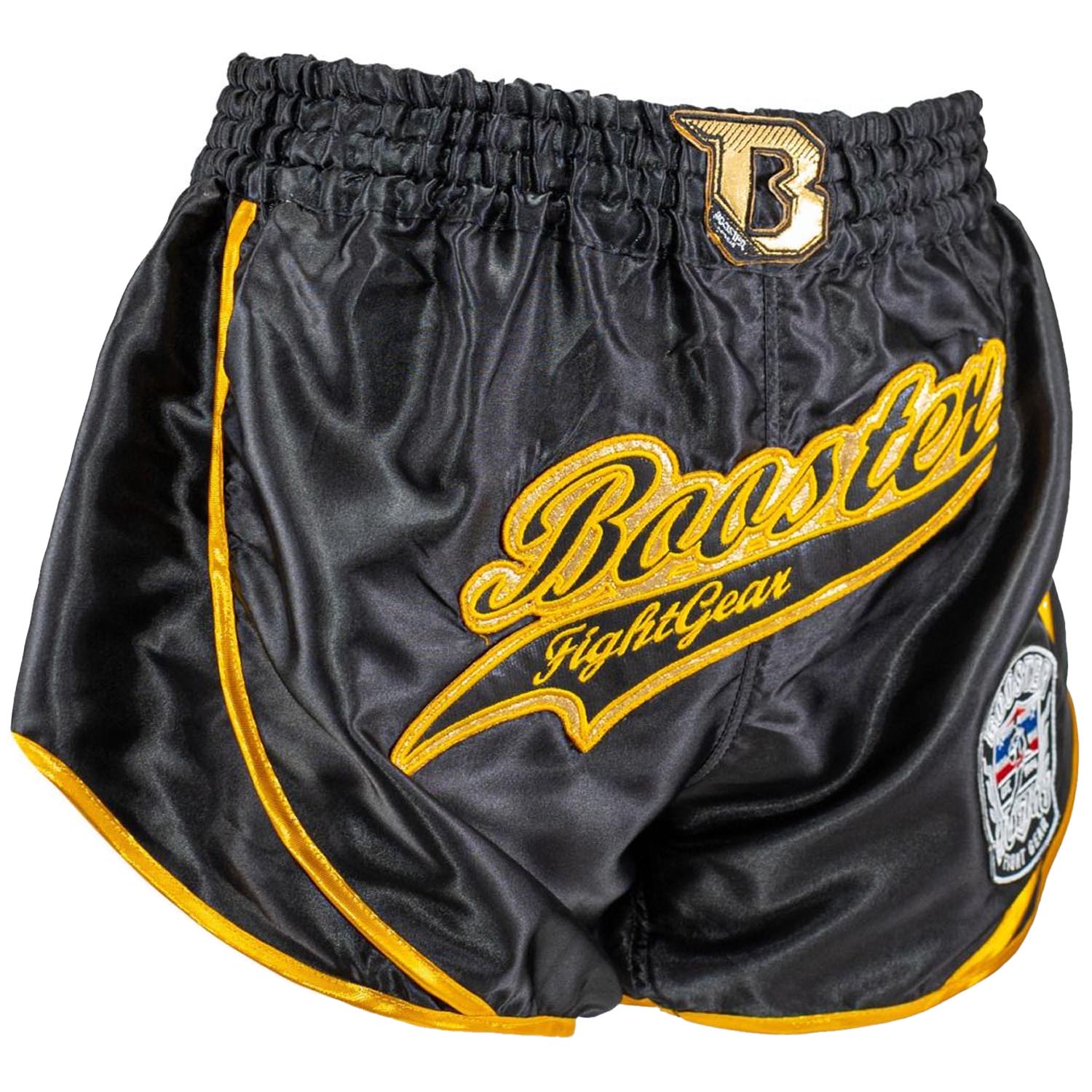 Booster Muay Thai Shorts, Slugger 1, schwarz-gelb, M