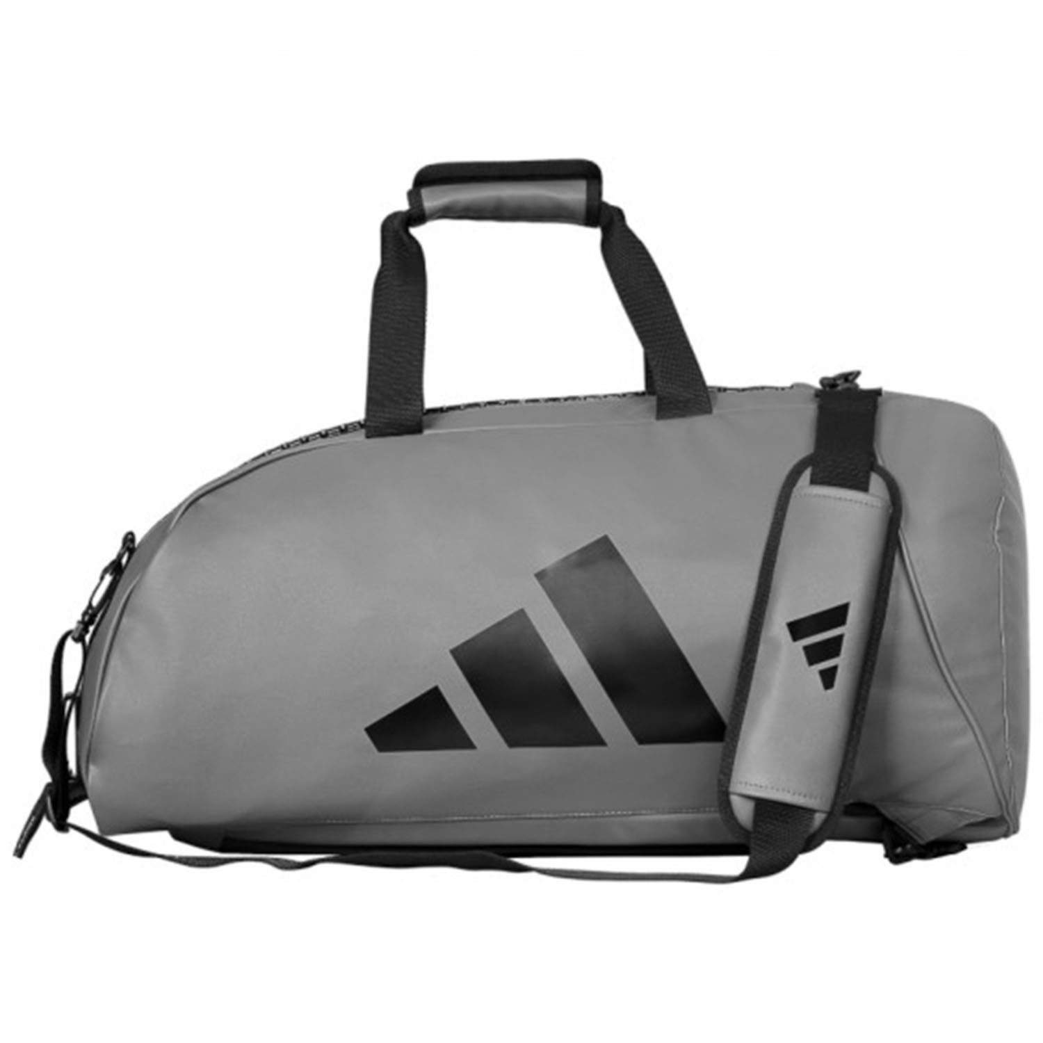 adidas Sport Bag, 2in1 PU, grey-black, S