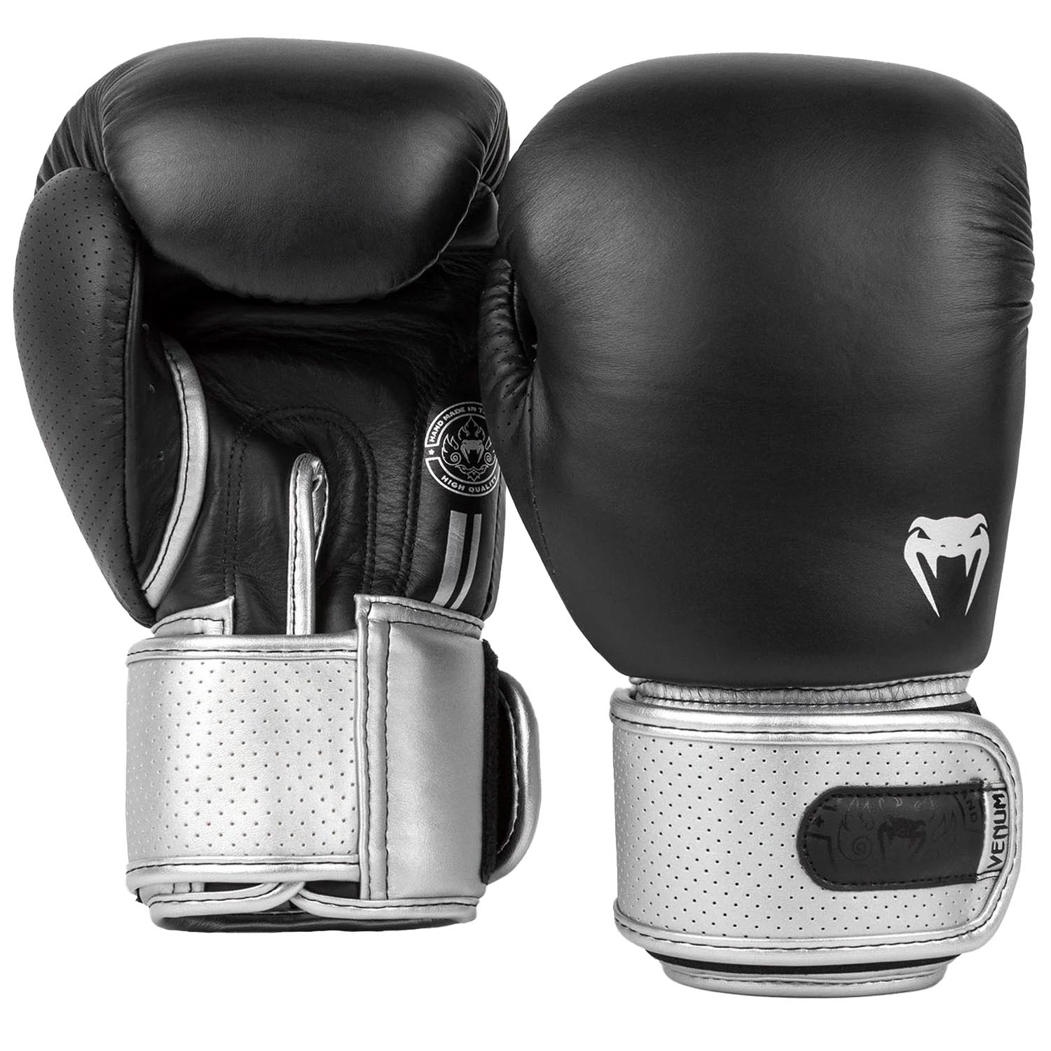 VENUM Boxing Gloves, Power 2.0, black-silver, 10 Oz