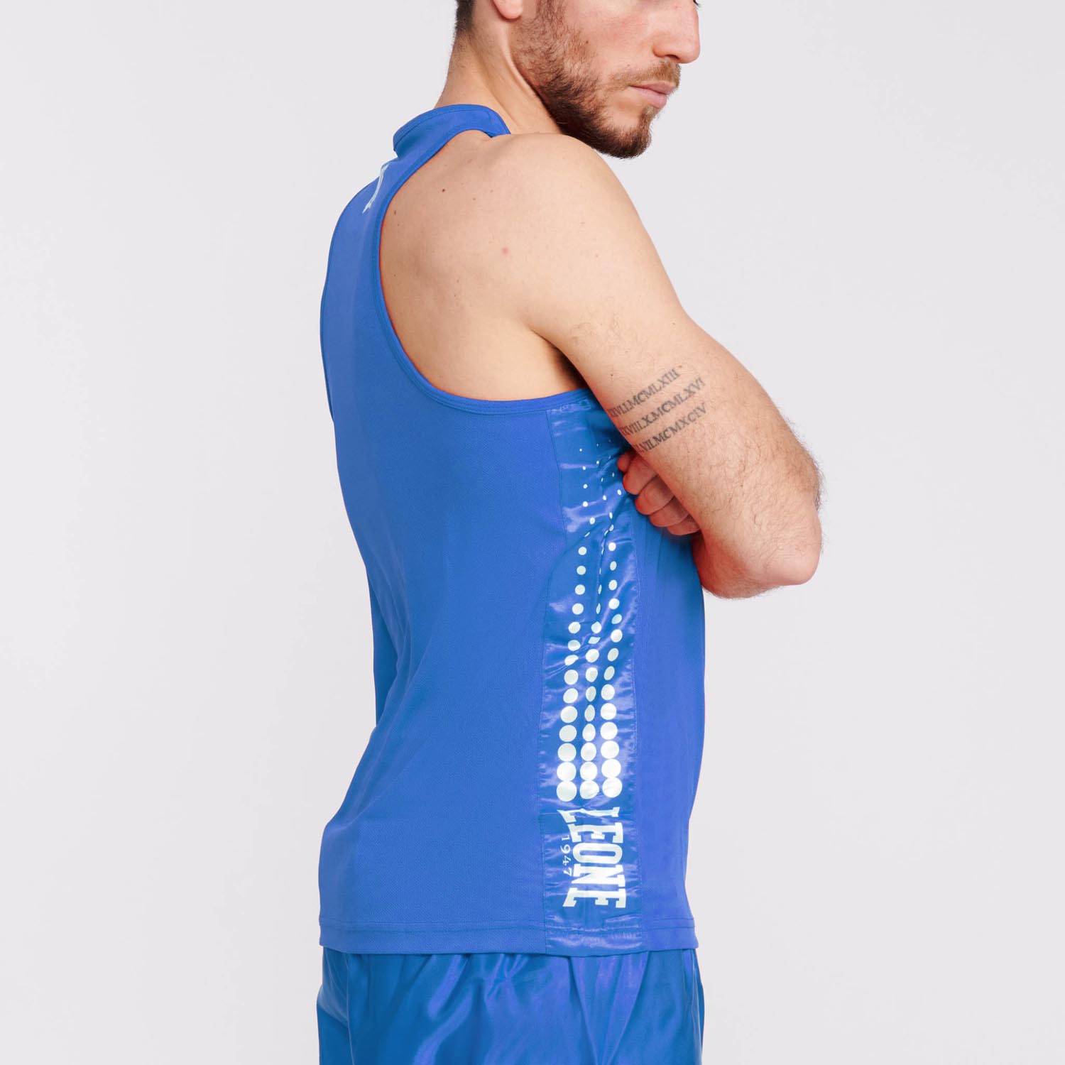 LEONE Boxing Top, Singlet, Boxing, AB726, blau, L