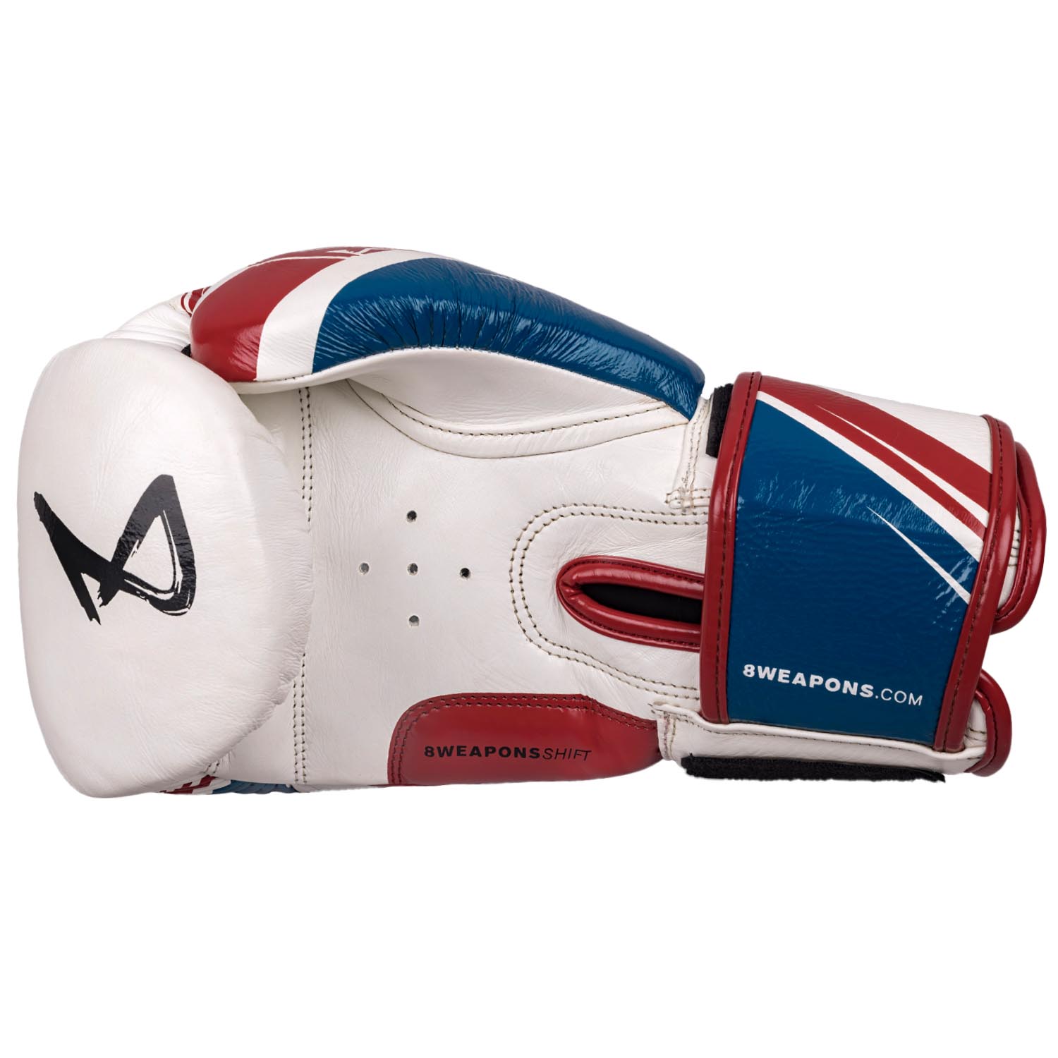 8 WEAPONS Boxing Gloves, Shift, white-navy-red, 16 Oz