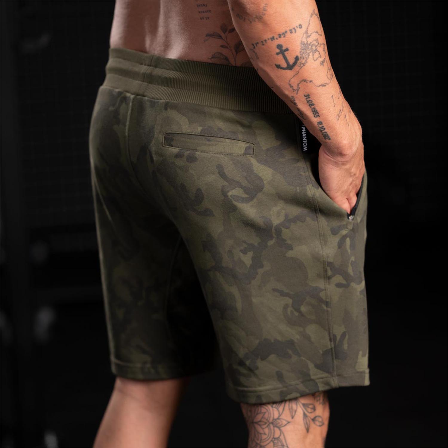 Phantom Athletics Fitness Shorts, Radar, camo-olive, S