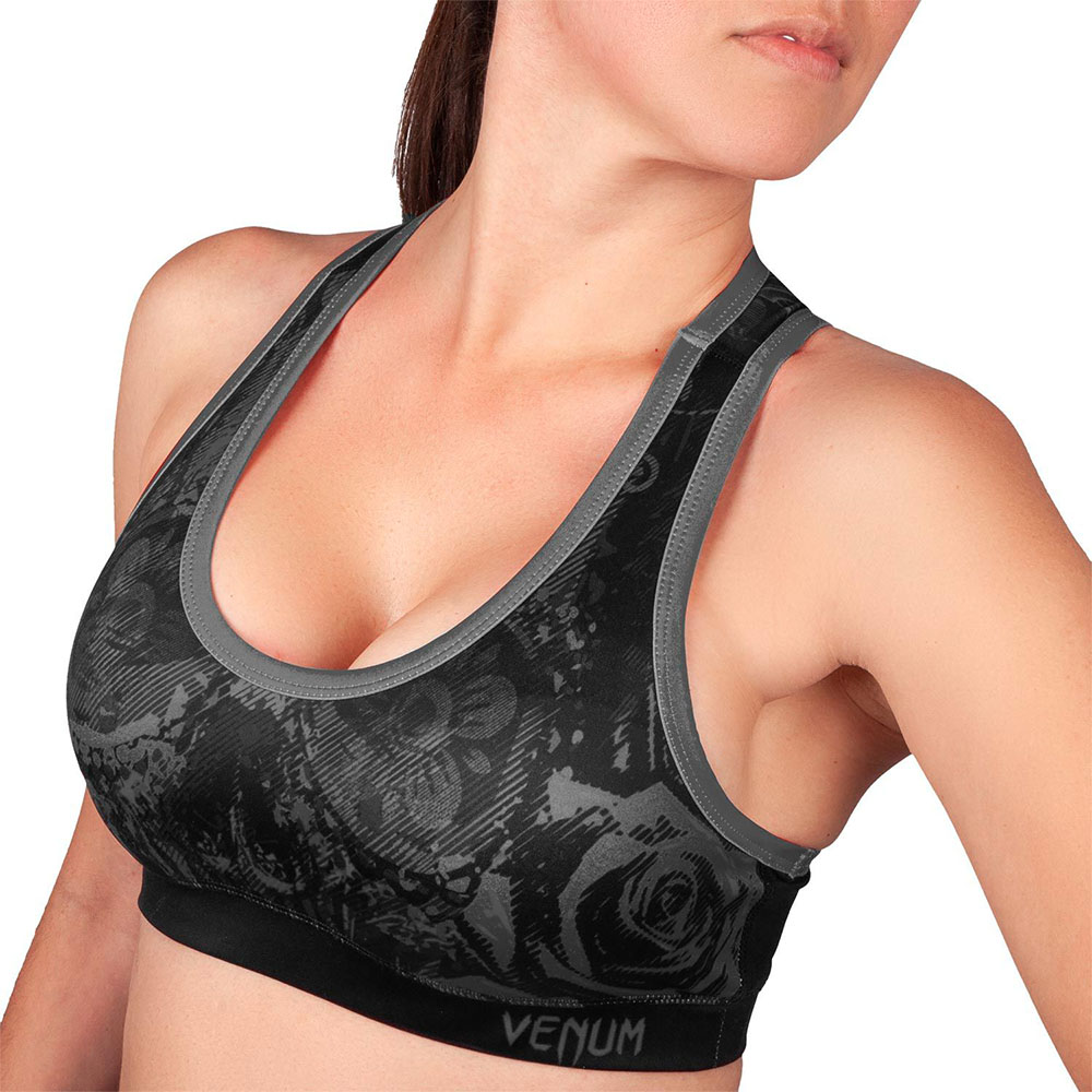 VENUM Sports Bra, Santa Muerte, schwarz-grau, XS