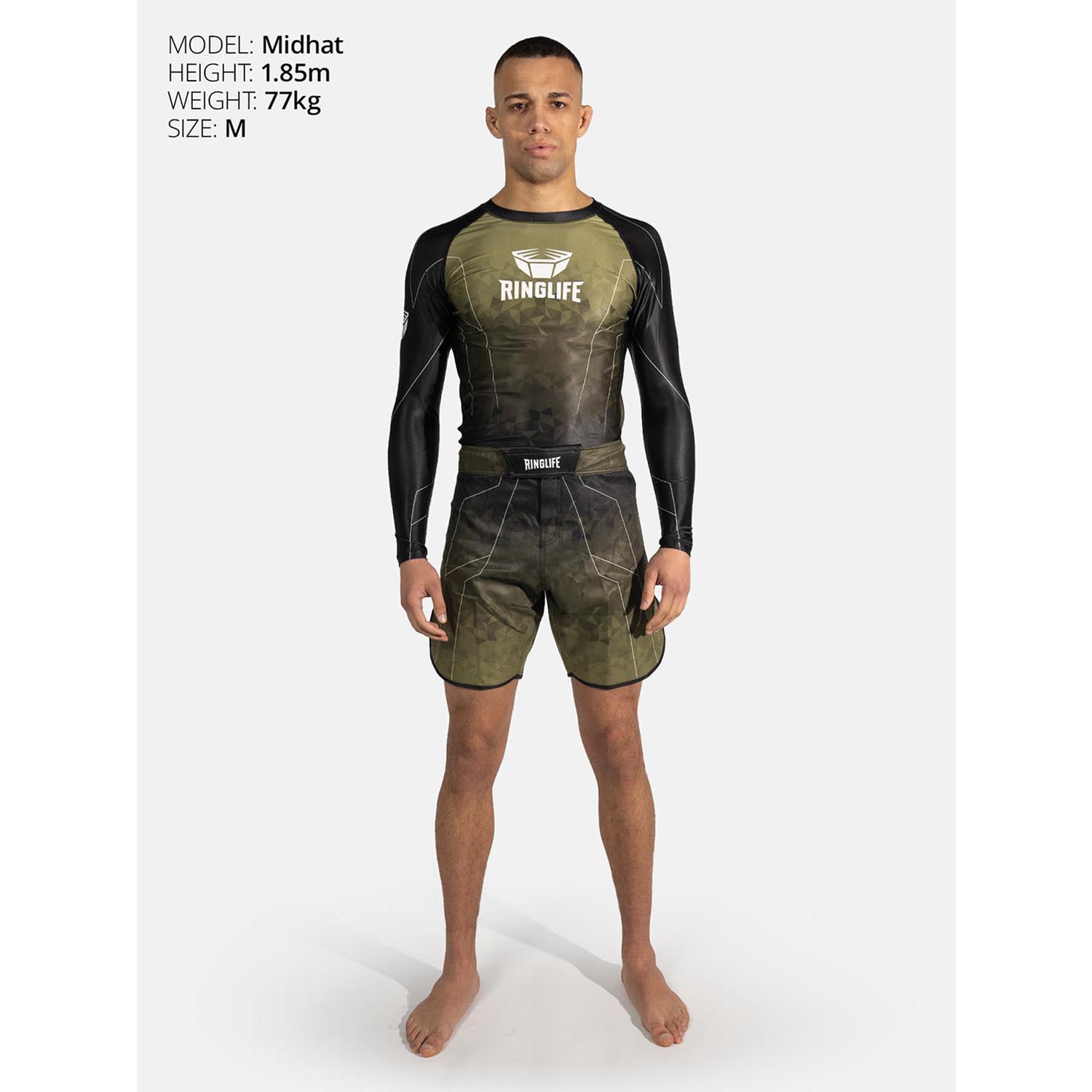 RINGLIFE Rashguard, L/S - Transition schwarz-grün 3XL