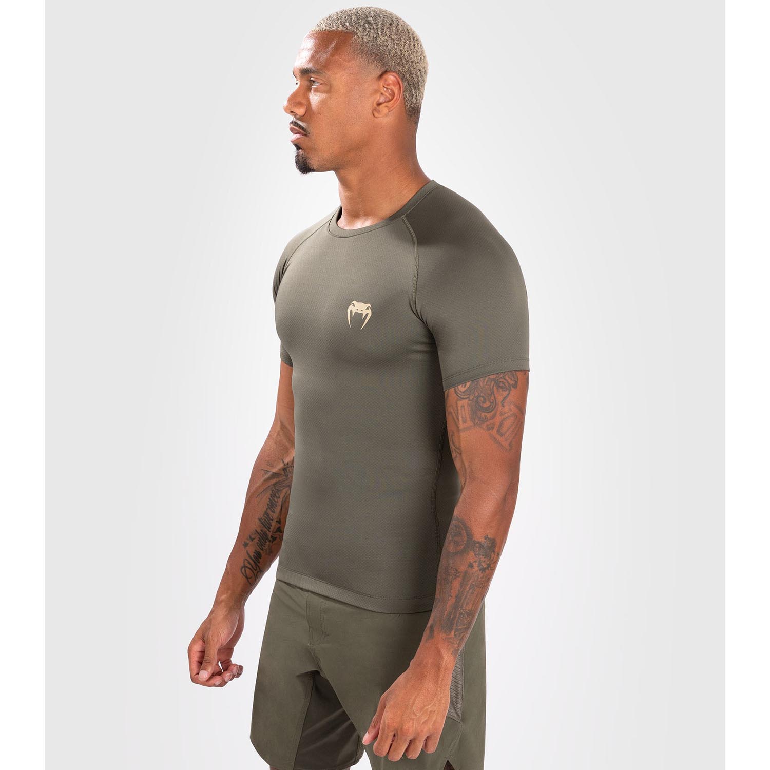 VENUM Rashguards, S/S, Contender, khaki, M