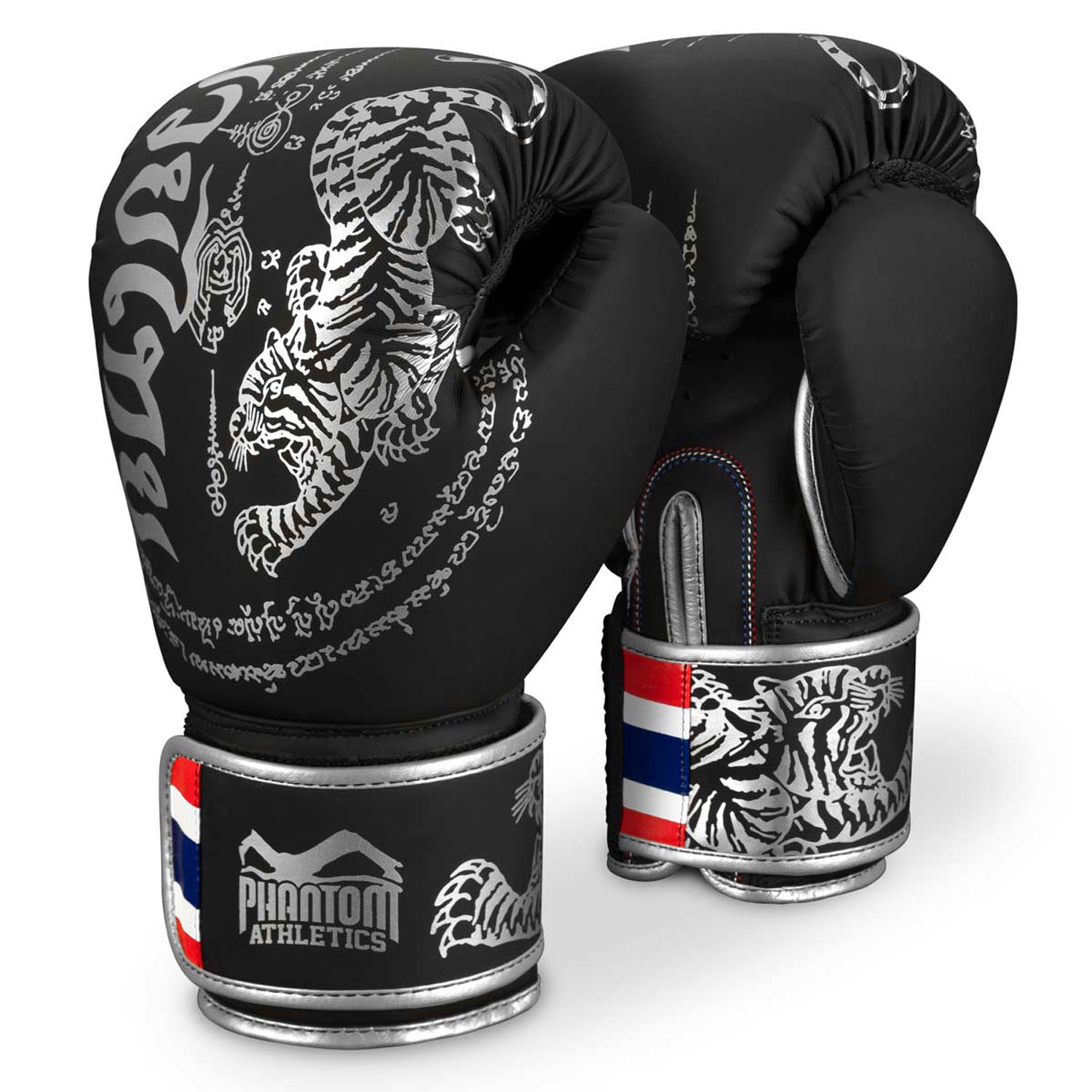 Phantom Athletics Boxing Gloves, Muay Thai, black-silver