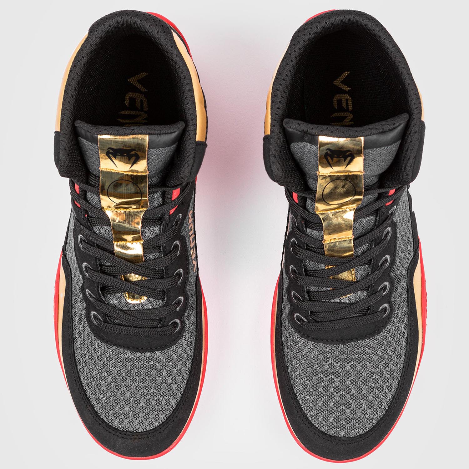 VENUM Wrestling Shoes, Elite, black-gold-red, 40
