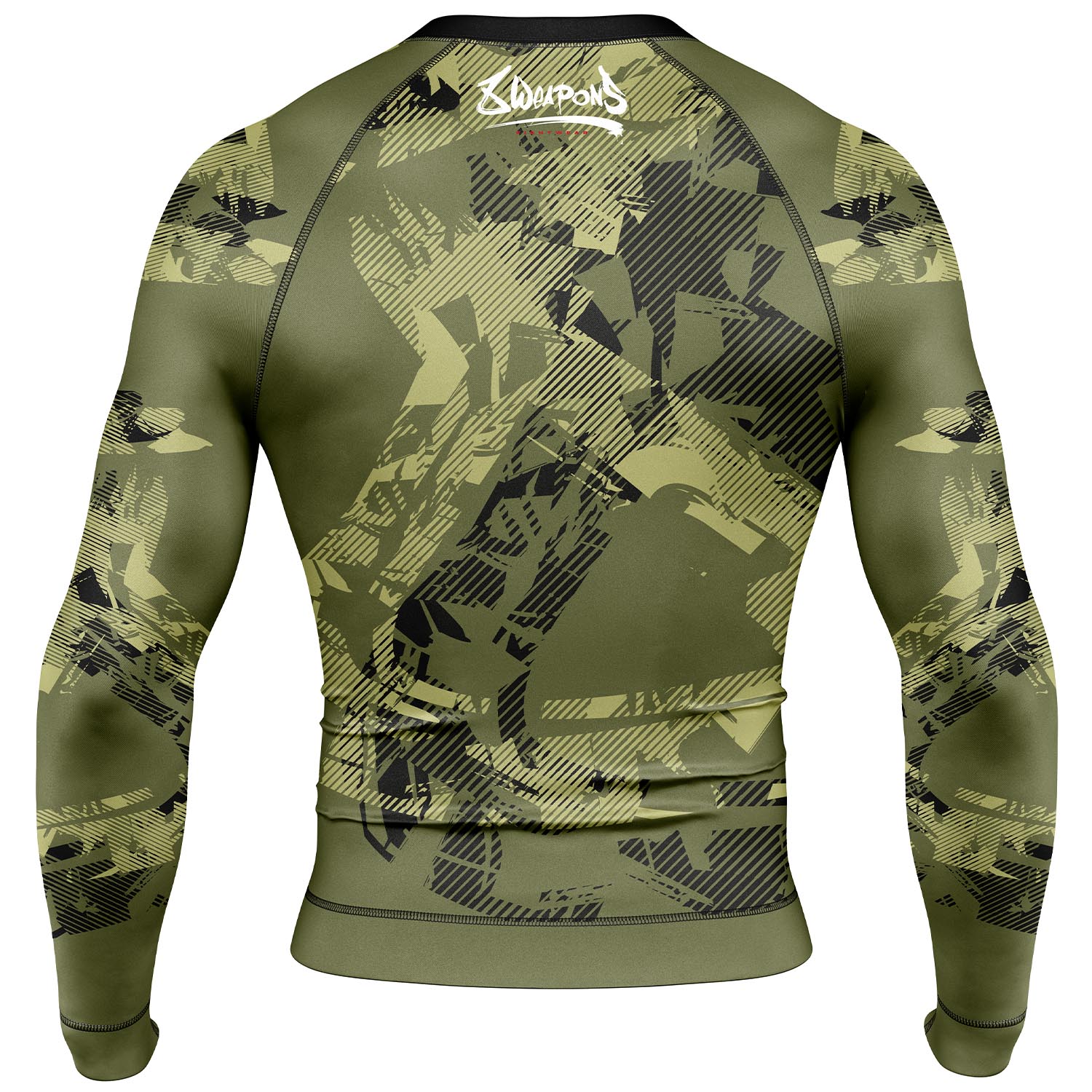 8 WEAPONS Rashguard, L/S, Hit 2.0, olive-black, M