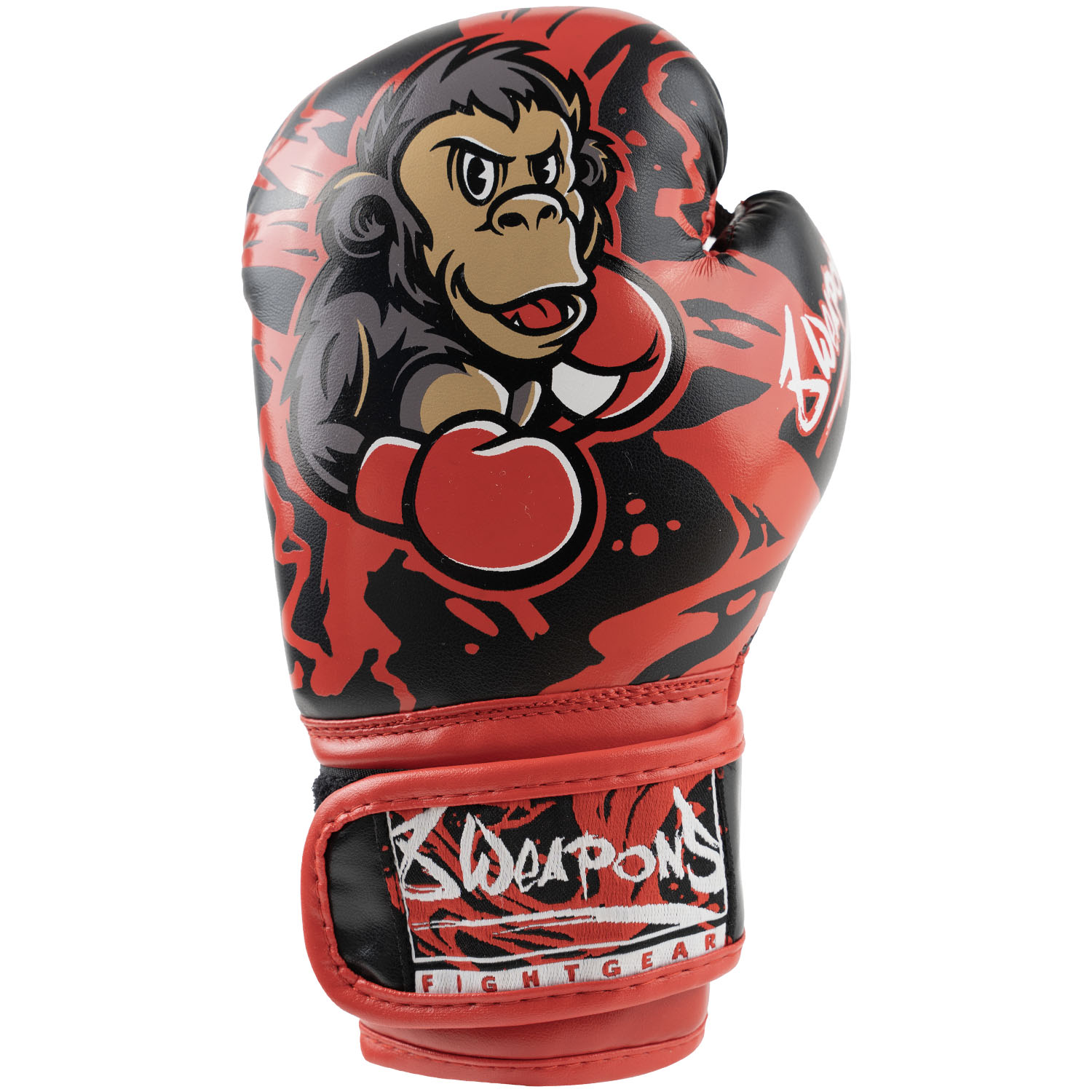 8 WEAPONS Boxhandschuhe, Kinder, Joe, schwarz-rot, 6 Oz