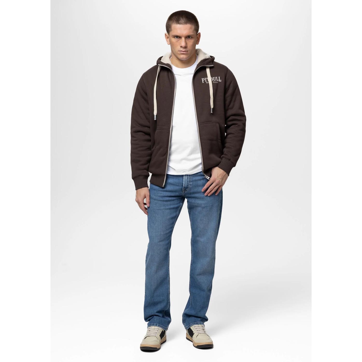 Pit Bull West Coast Zip Hoody, Ruffin Detroit, brown, XXXL