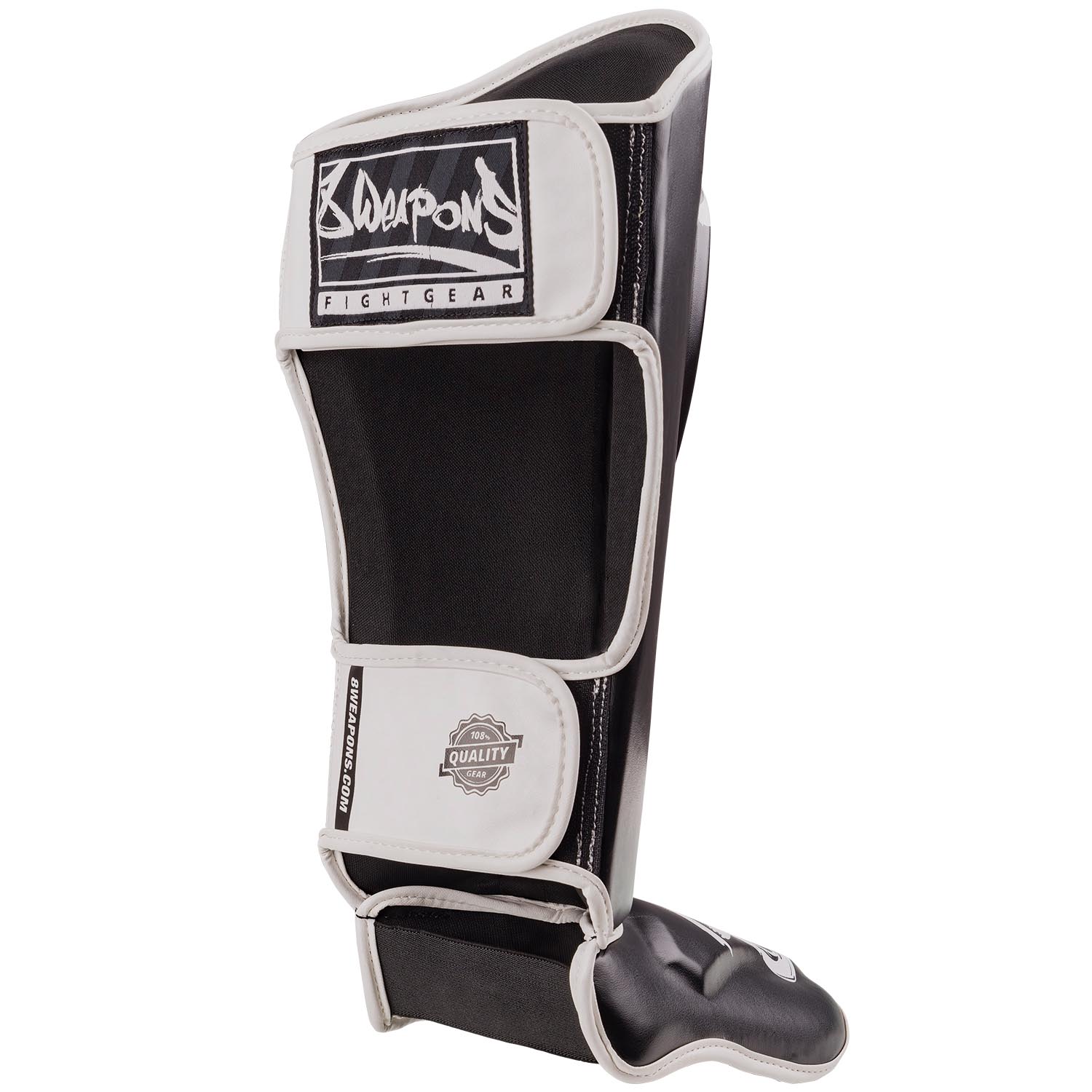 8 WEAPONS Shin Guards, Unlimited 2.0, black-white, L