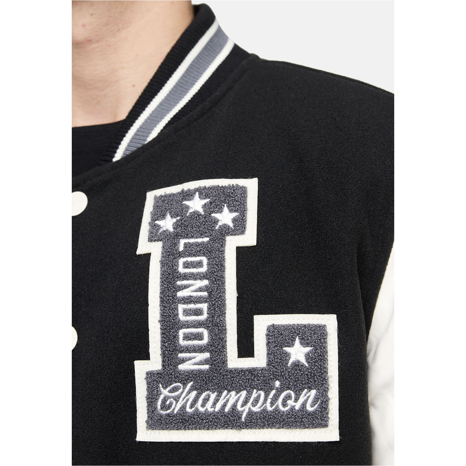Lonsdale Jacket, Waterstein, black-white, XL