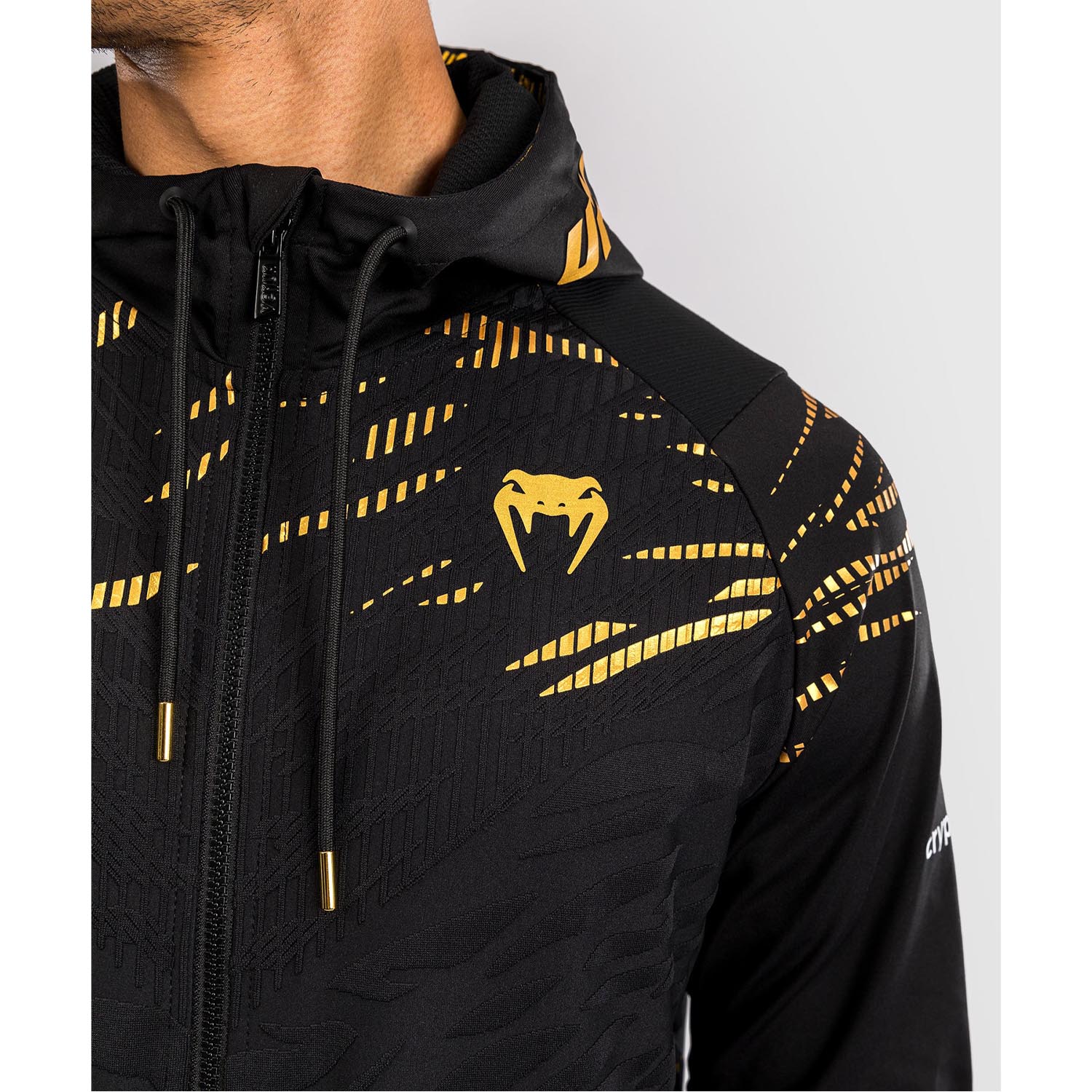 VENUM Zip Hoody, UFC Fusion Authentic Fight Night Champion, black-gold, M