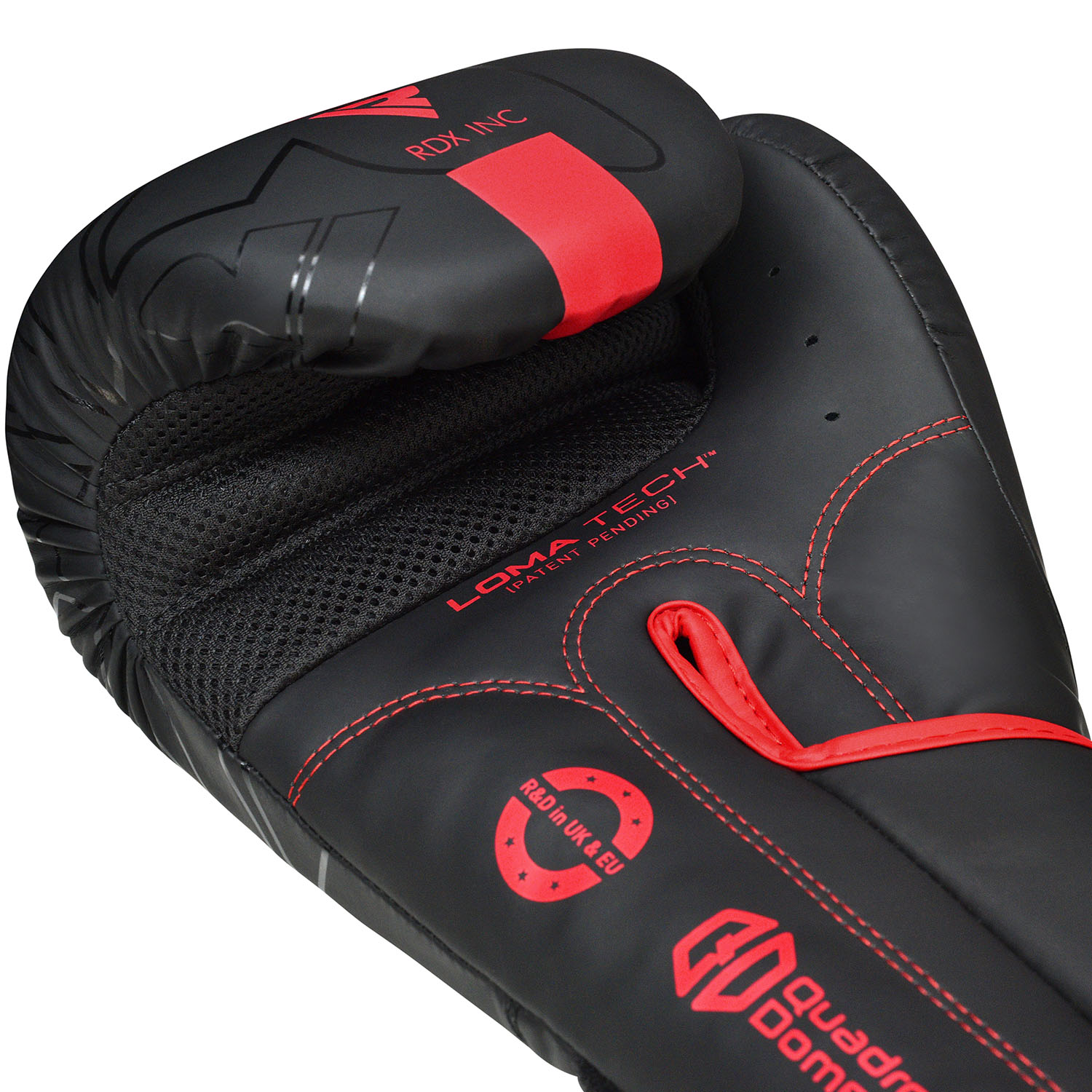 RDX Boxing Gloves, Kara Series F6, black-red, 10 Oz