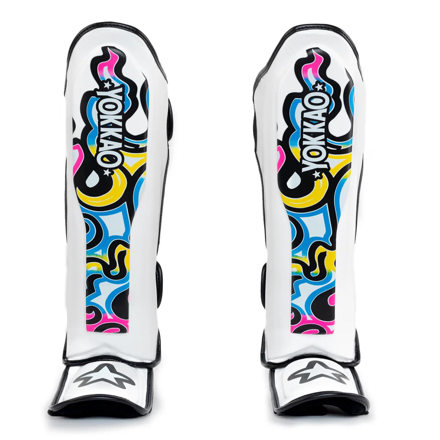 YOKKAO Shinguards, Flames, white, L