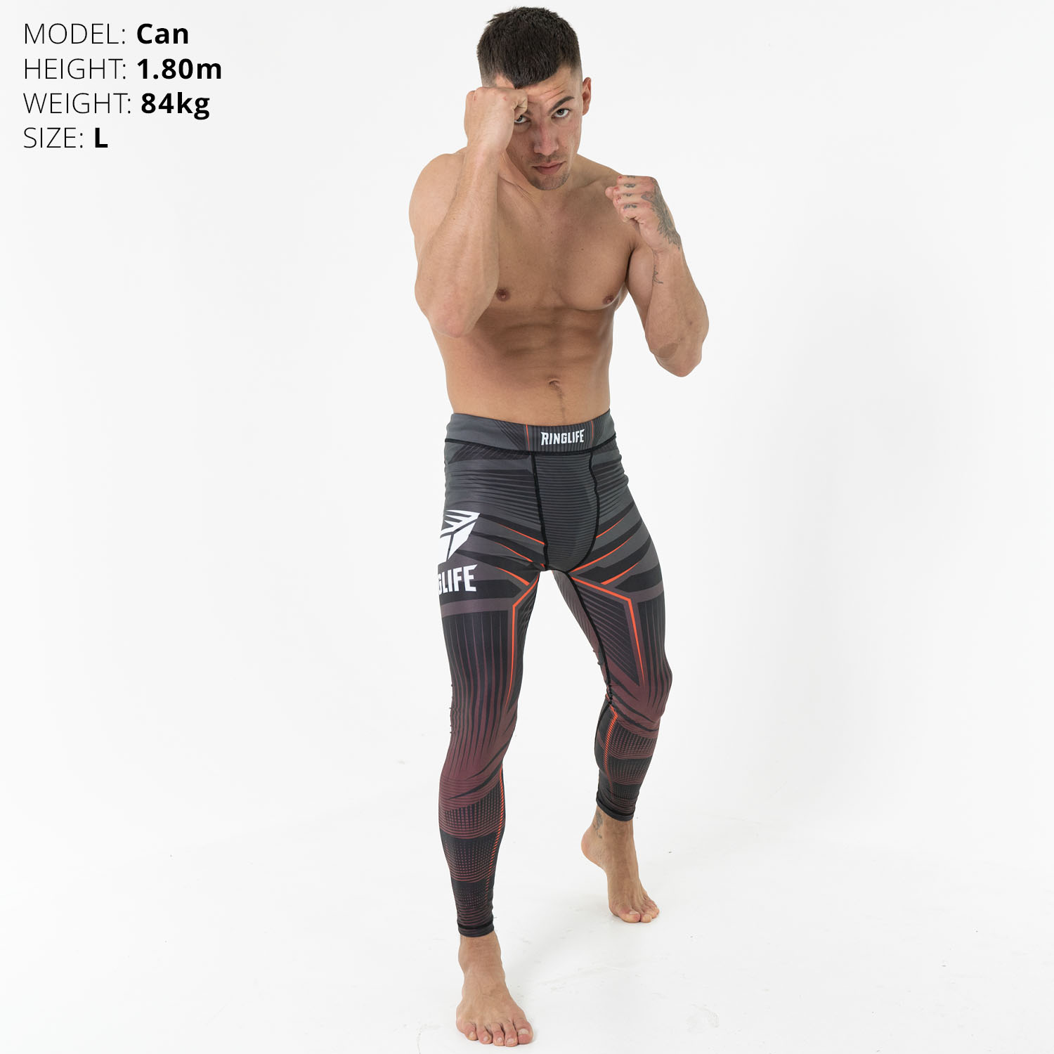 RINGLIFE Compression Pants - Octaring schwarz-rot S