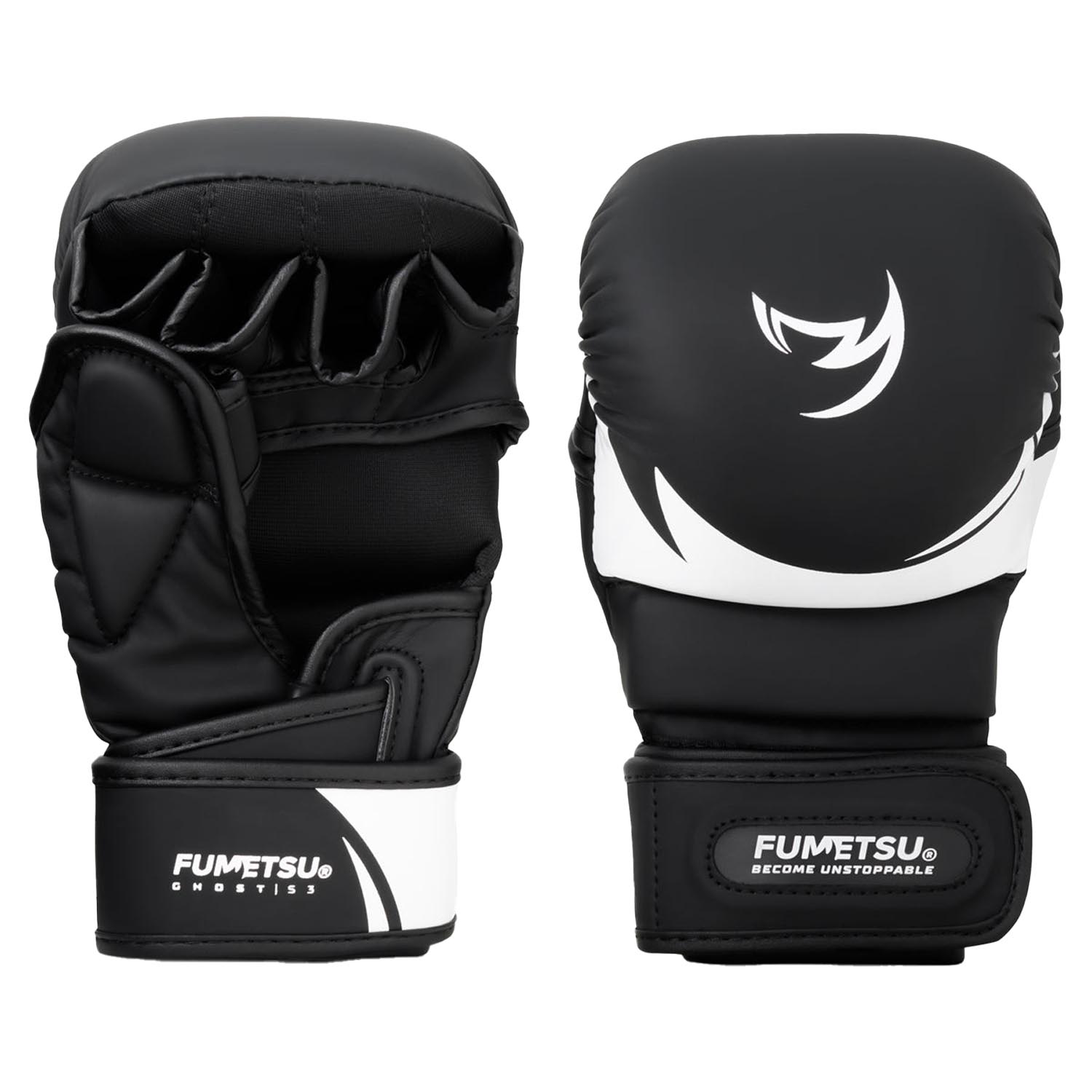 Fumetsu MMA Sparring Gloves, Ghost S3, black-white, S/M