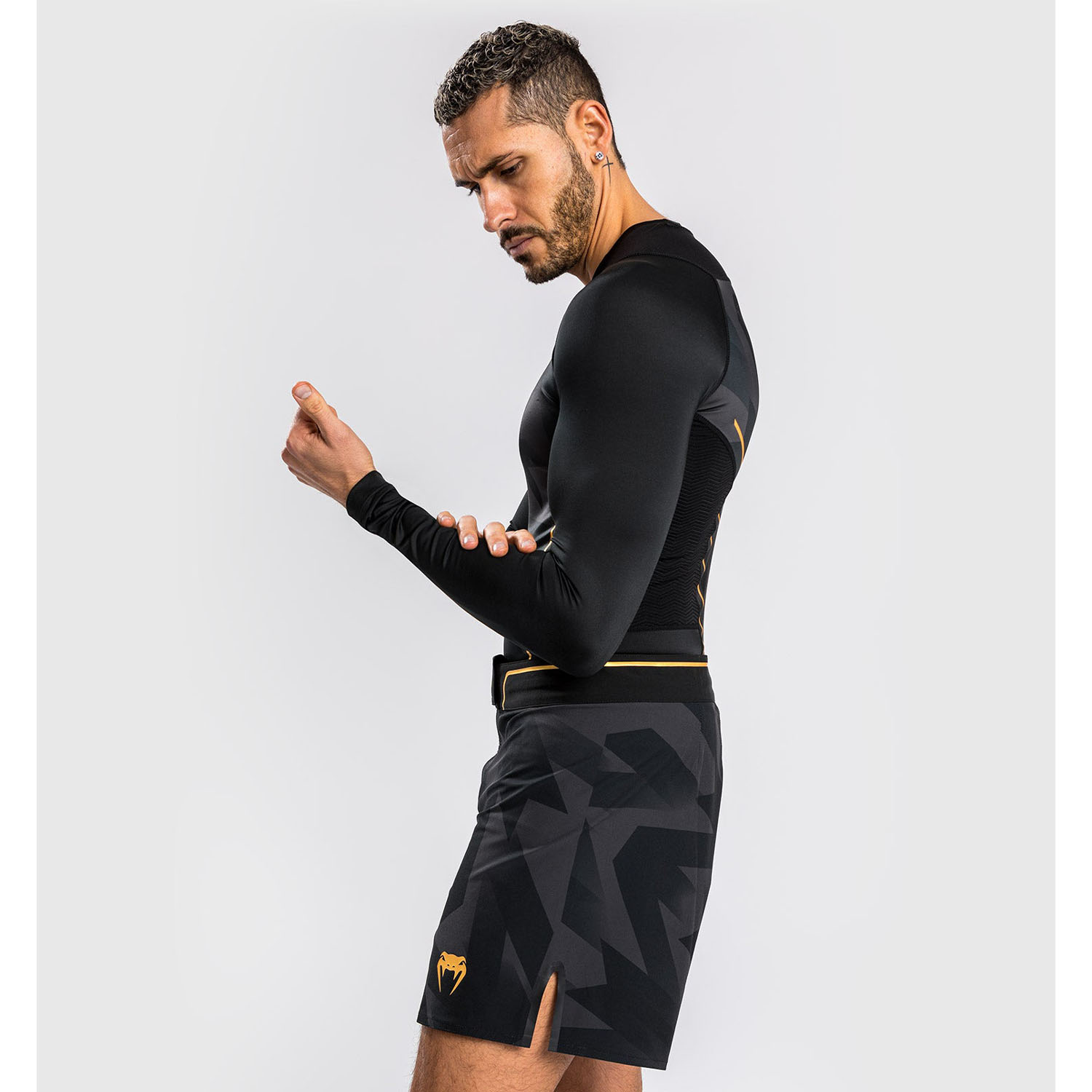 VENUM Rashguard, L/S, Razor, black-gold, S