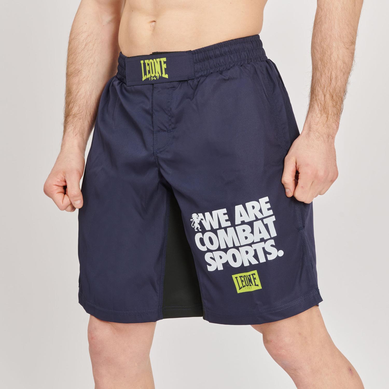 LEONE MMA Fight Shorts, Logo Wacs, AB952, navy, S