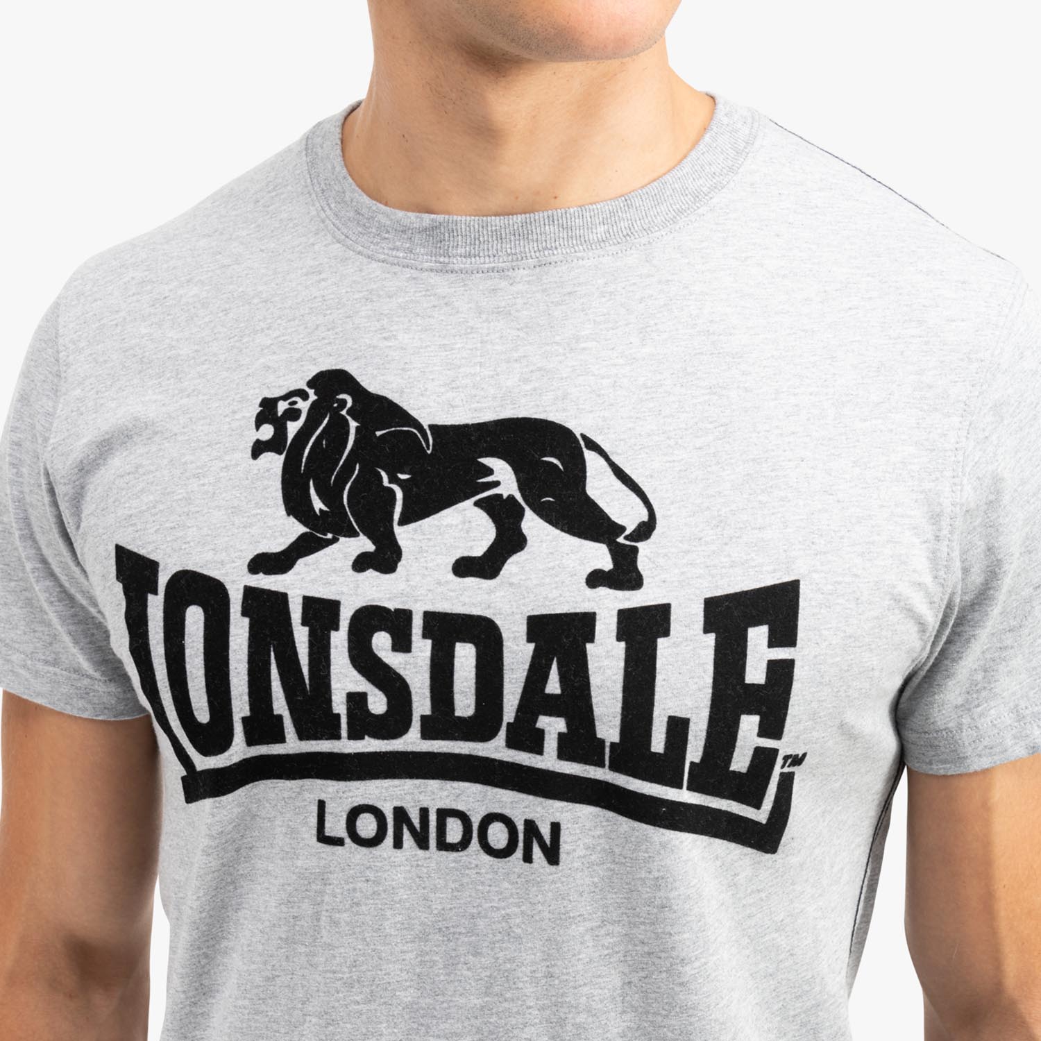 Lonsdale T-Shirt, Tullig, grey-black, XXXL
