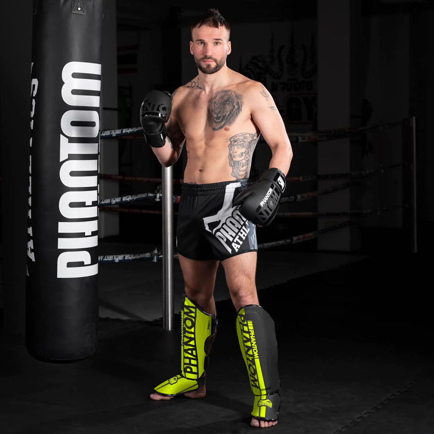 Phantom Athletics Schienbeinschoner, Apex, Striking, neon L/XL