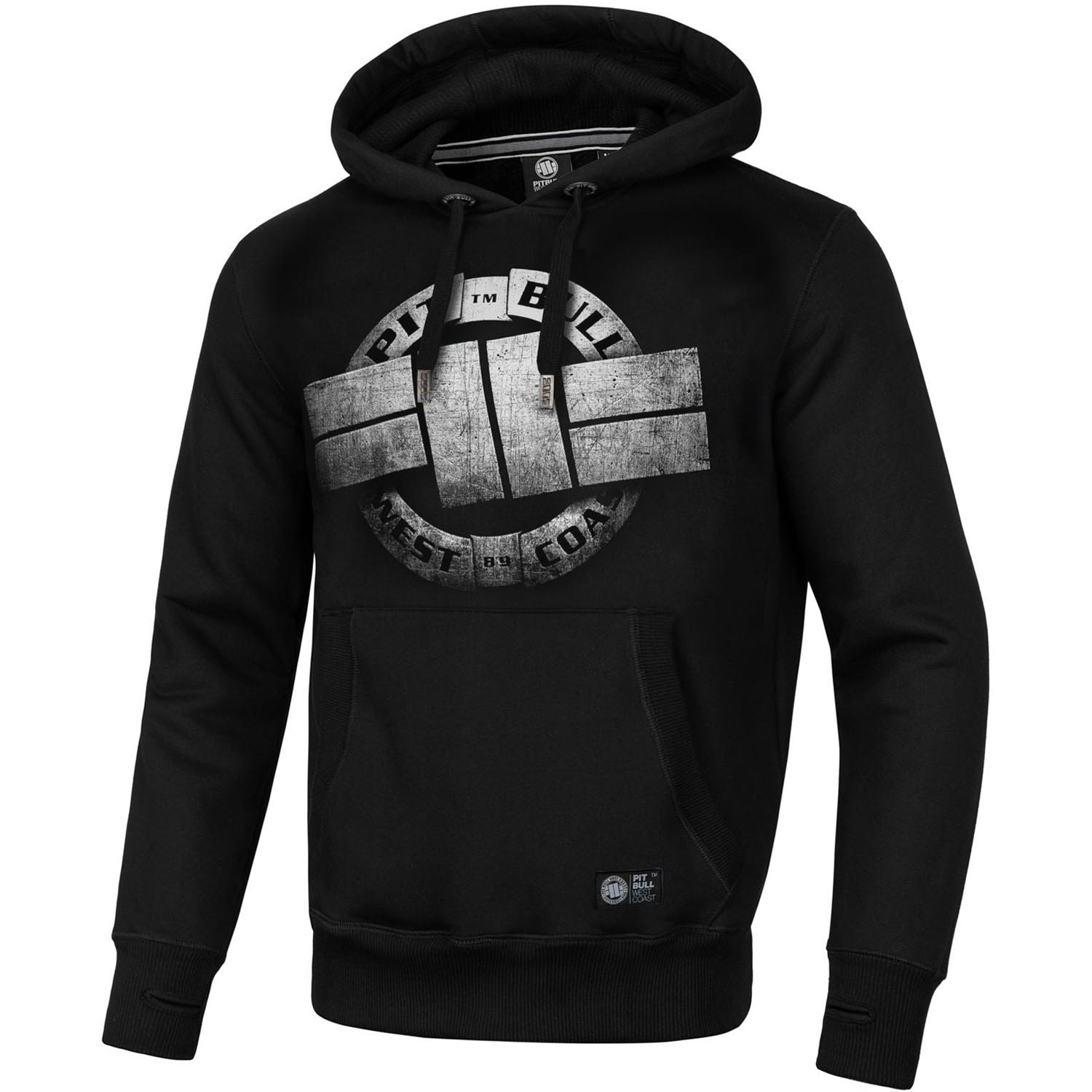 Pit Bull West Coast Hoody, Steel Logo X, black, XXXL