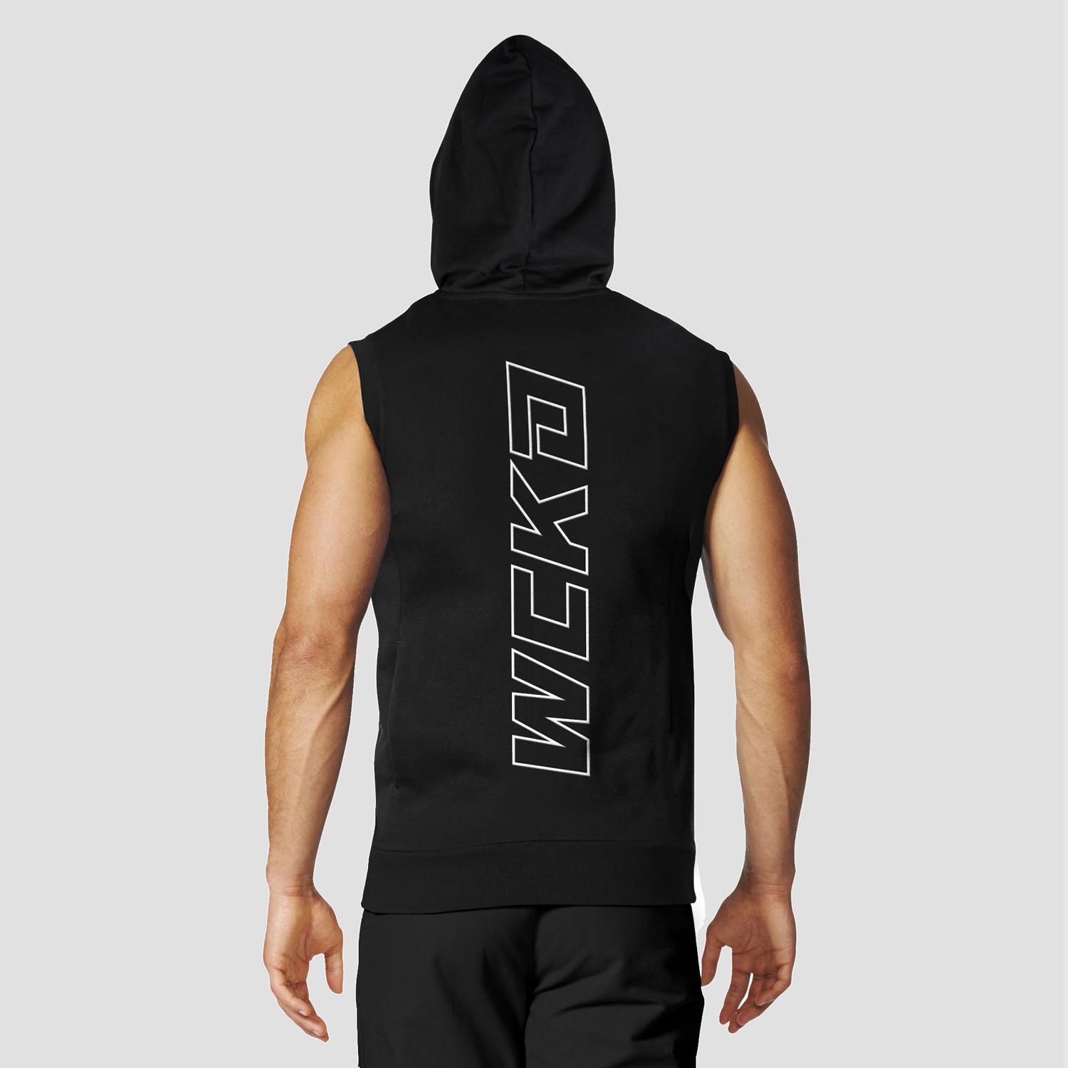 Wicked One Sleeveless Zip Hoody, Raw, black, XXL