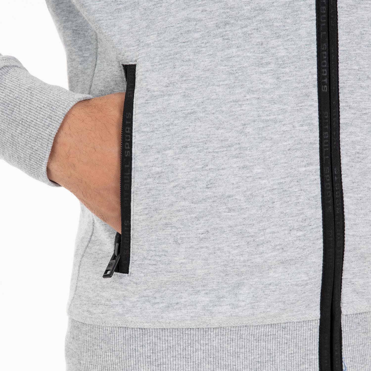 Pit Bull West Coast Zip Hoody, Harris, grau, M